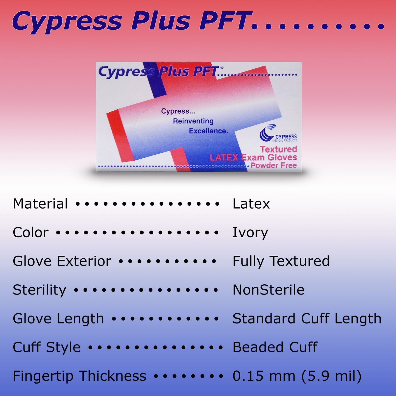 Cypress Plus PFT Exam Glove