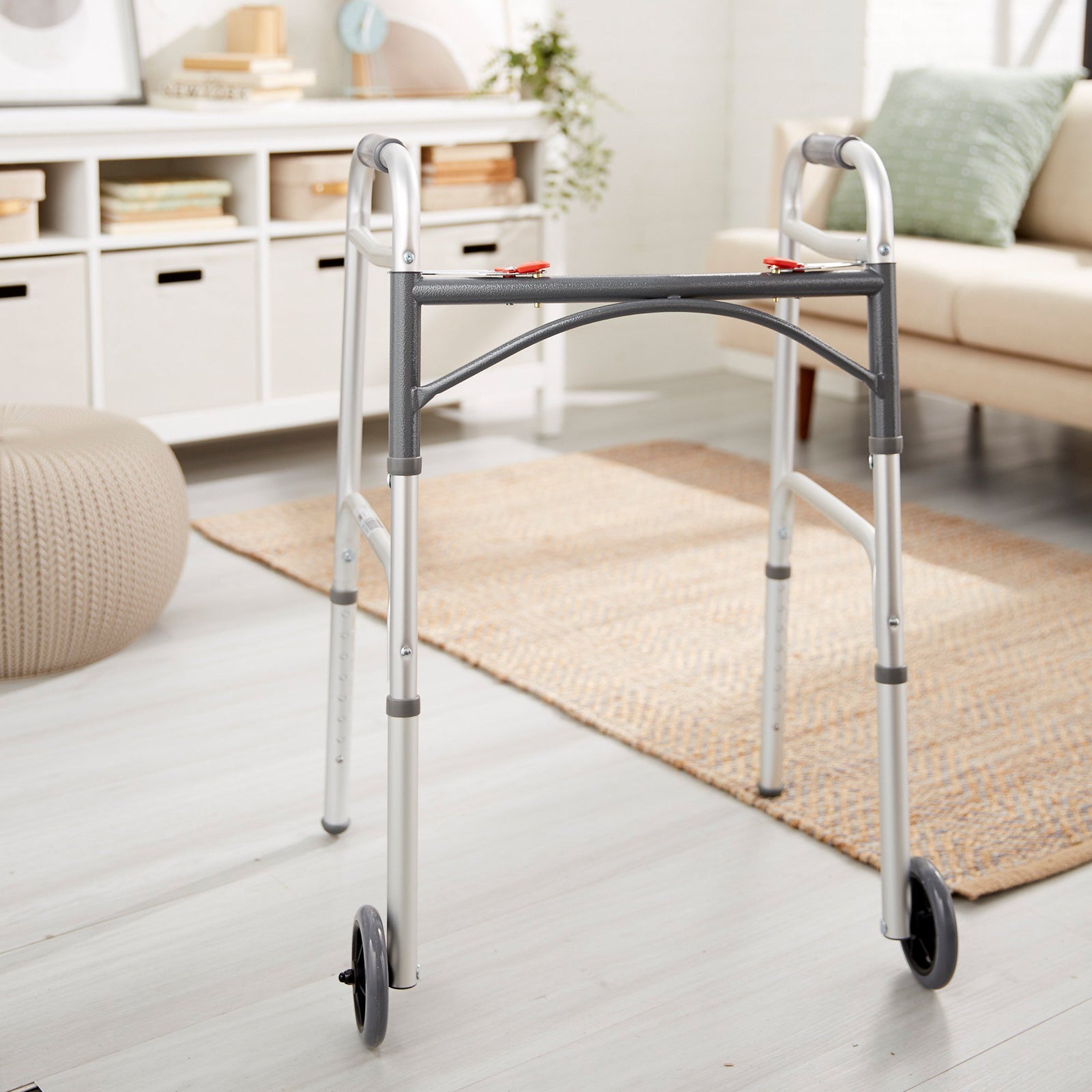 McKesson Folding Walker Adjustable Height