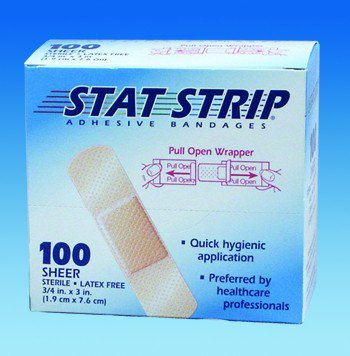 American White Cross Stat Strip Adhesive Strip