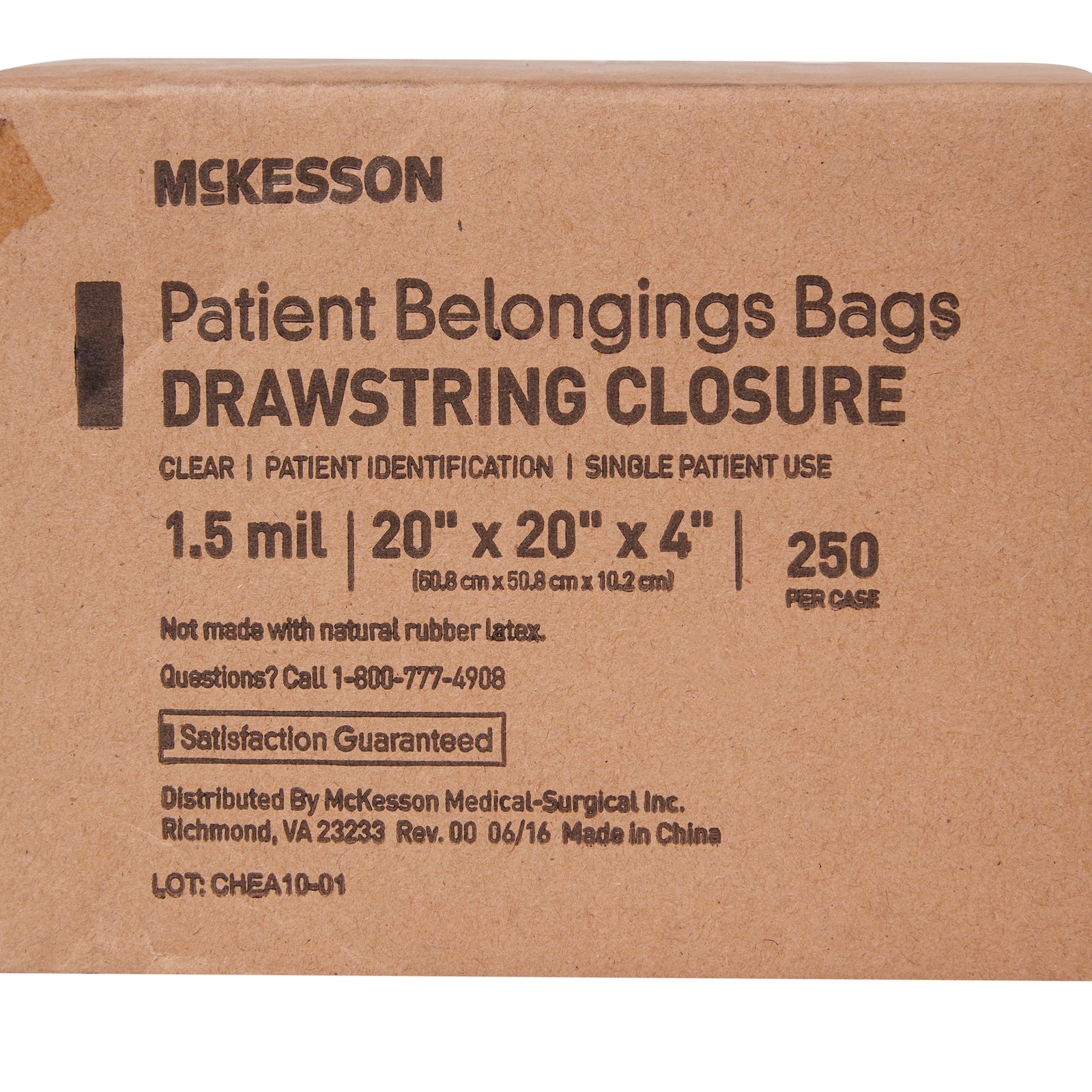 McKesson Patient Belongings Bag