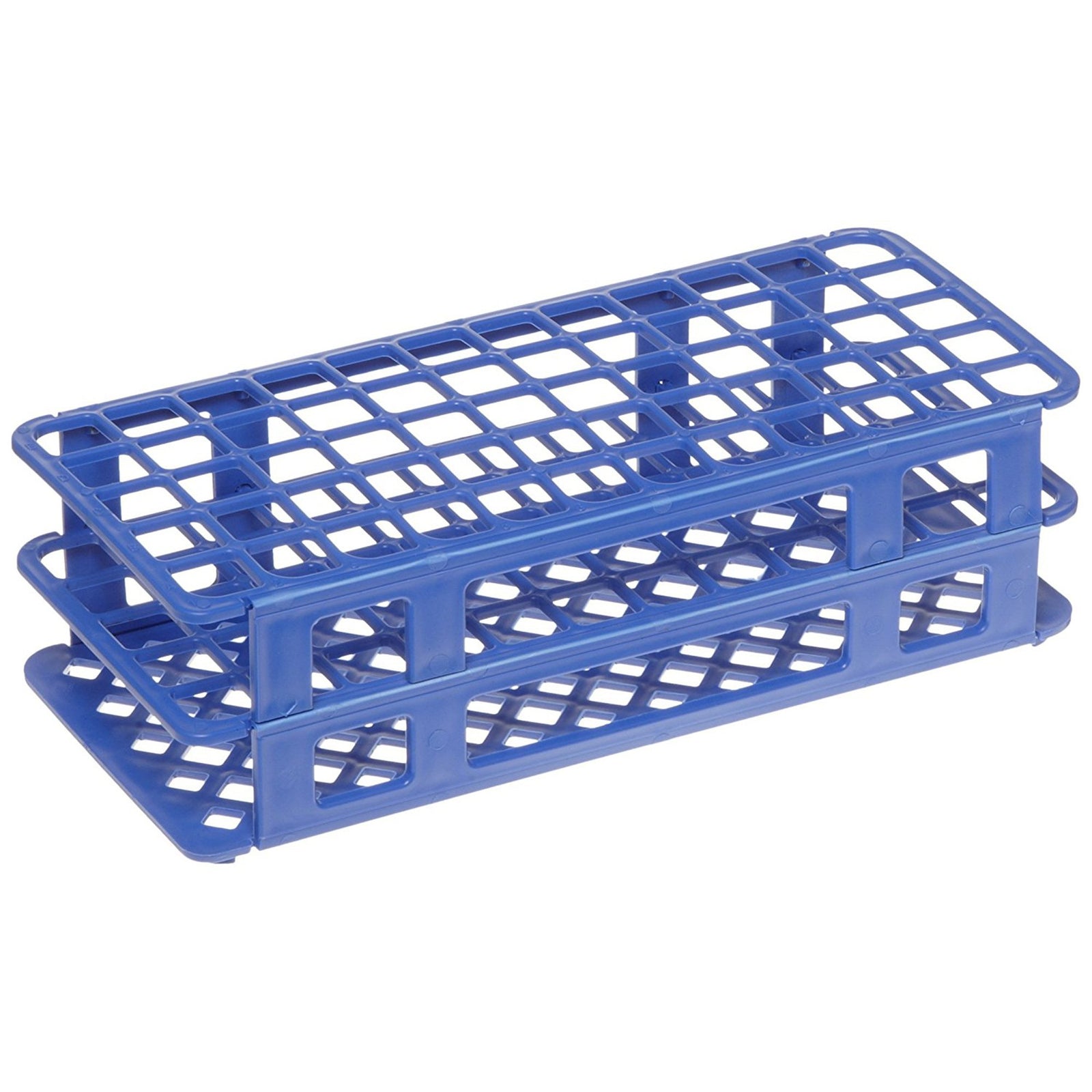 Fold And Snap Test Tube Rack 90 Place 5 To 10 Ml Tube Size Blue 2-2/5 X 4-1/8 X 9-2/3 Inch