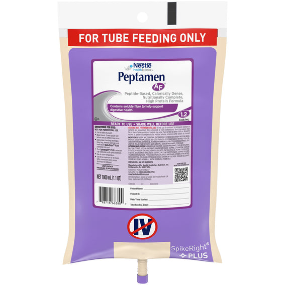 Nestle Peptamen AF Tube-Feeding Formula, Peptide-Based, Calorically Dense, High Protein