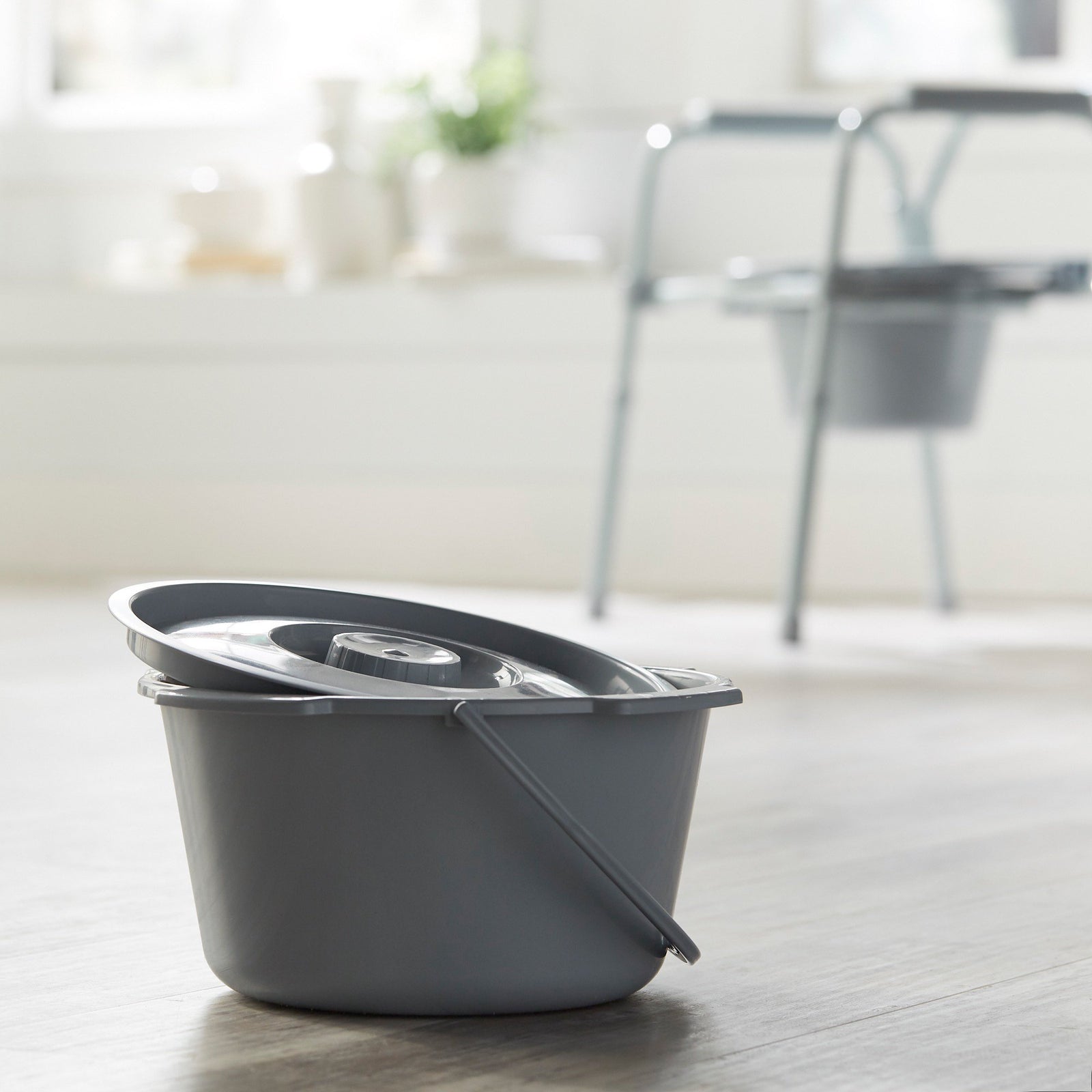 McKesson Commode Bucket With Metal Handle And Cover