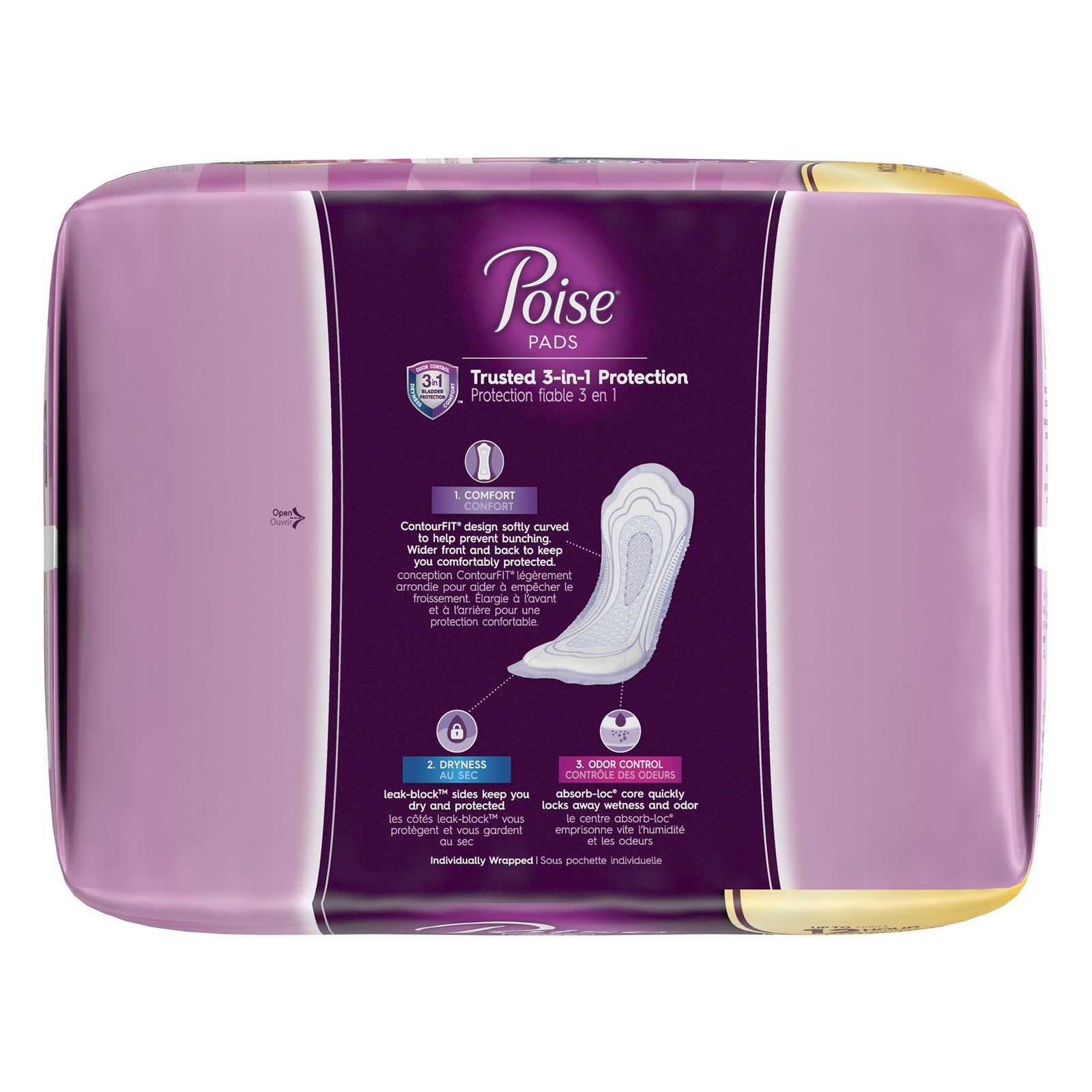 Poise Bladder Control Pad Absorb-Loc Core, Ultimate Absorbency, Protect  Against Bladder Leaks, 3-1/2 X 16 Inch | Pack of 33