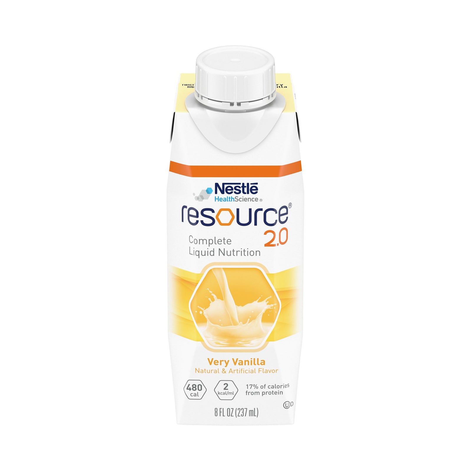 Resource® 2.0 Vanilla Oral Supplement, 8 oz. Carton, 24 per Case