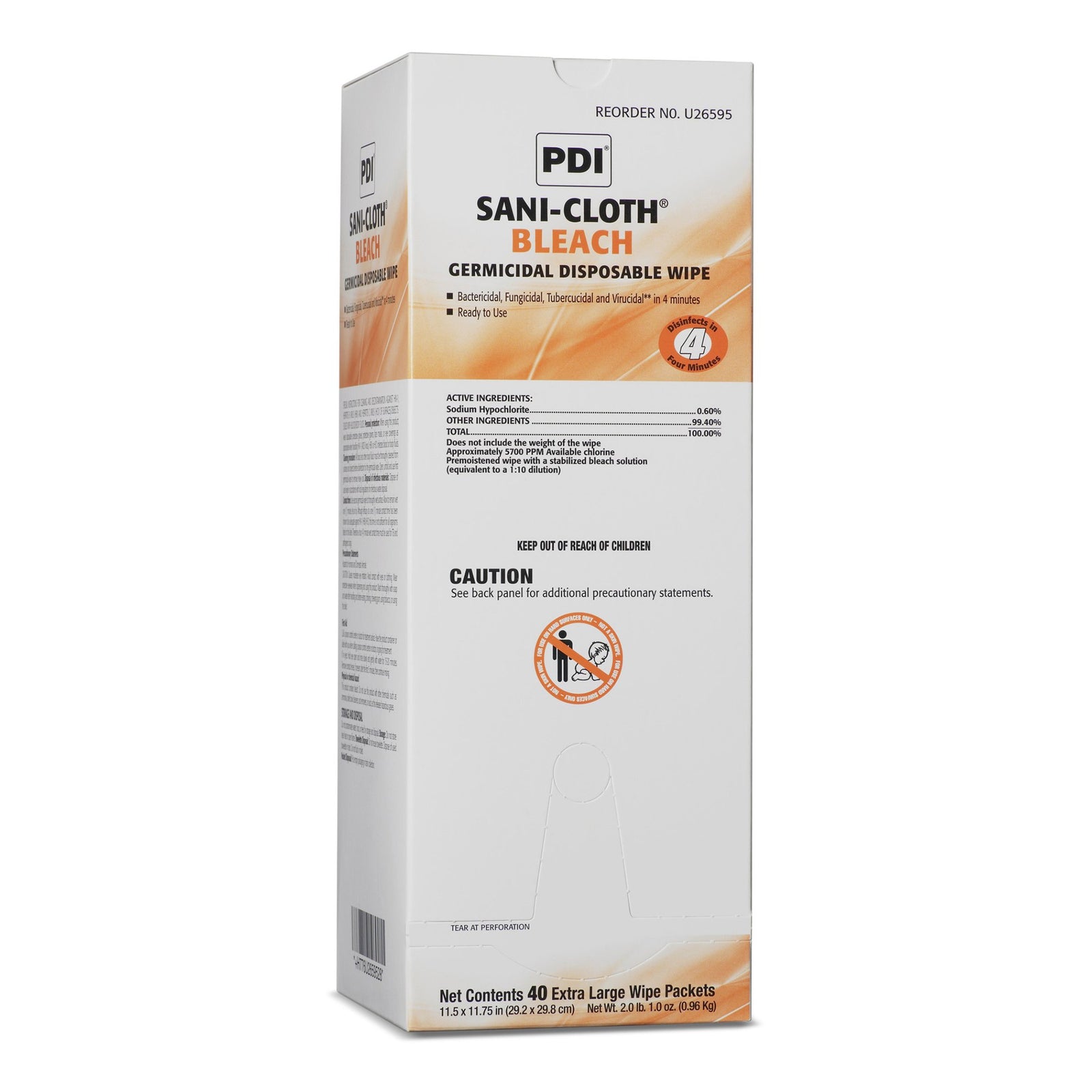 Sani-Cloth Bleach Germicidal Disposable Wipe