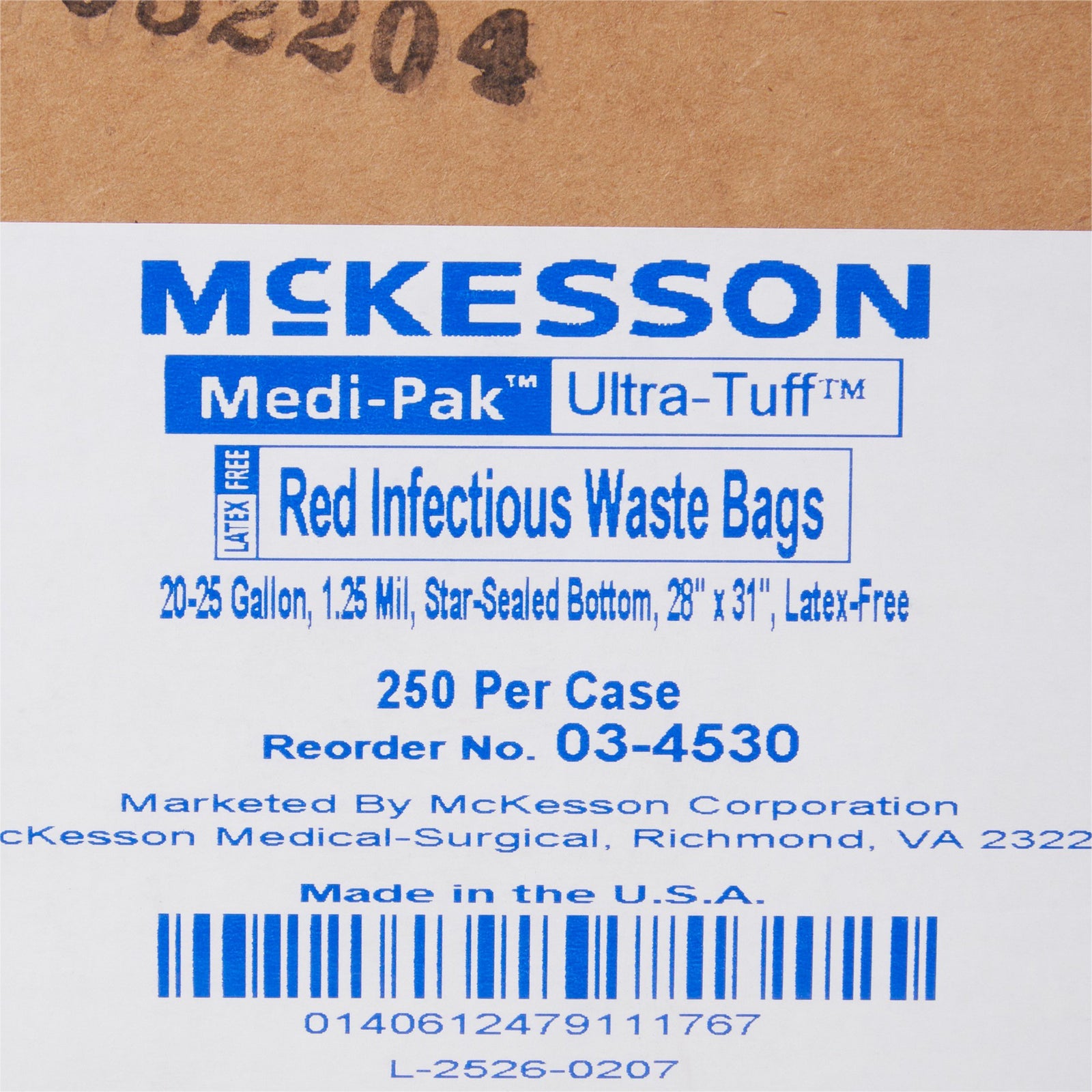 McKesson Red Infectious Waste Bag