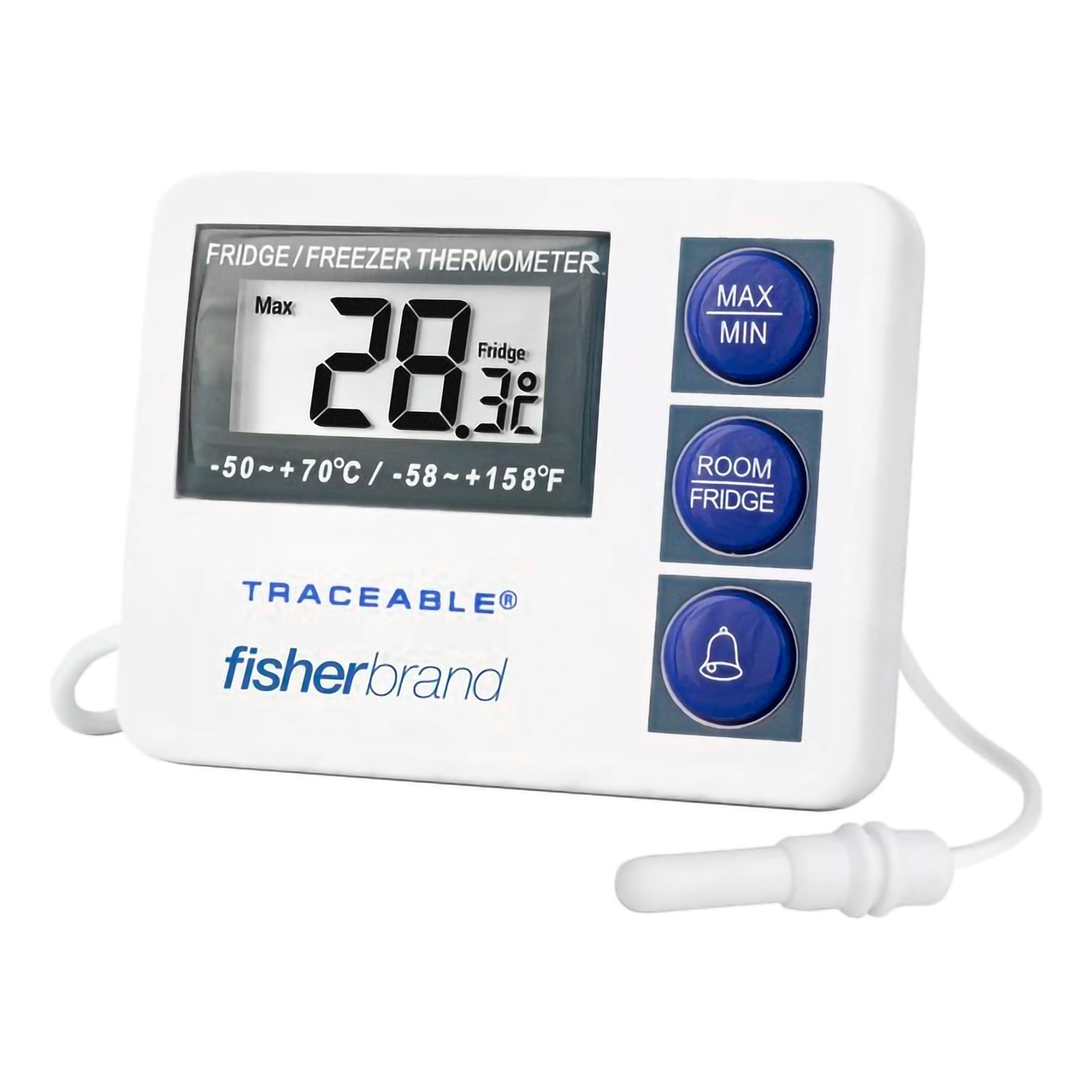 Fisherbrand Digital Refrigerator / Freezer Thermometer With Alarm