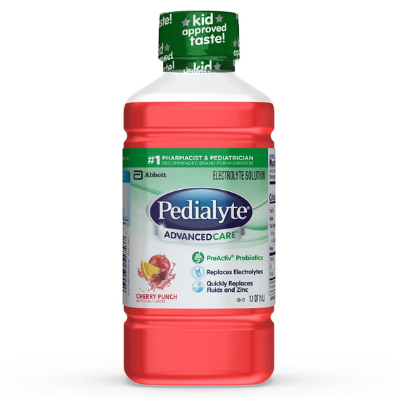 Pedialyte® AdvancedCare™ Cherry Punch Pediatric Oral Electrolyte Solution, 1 Liter Bottle