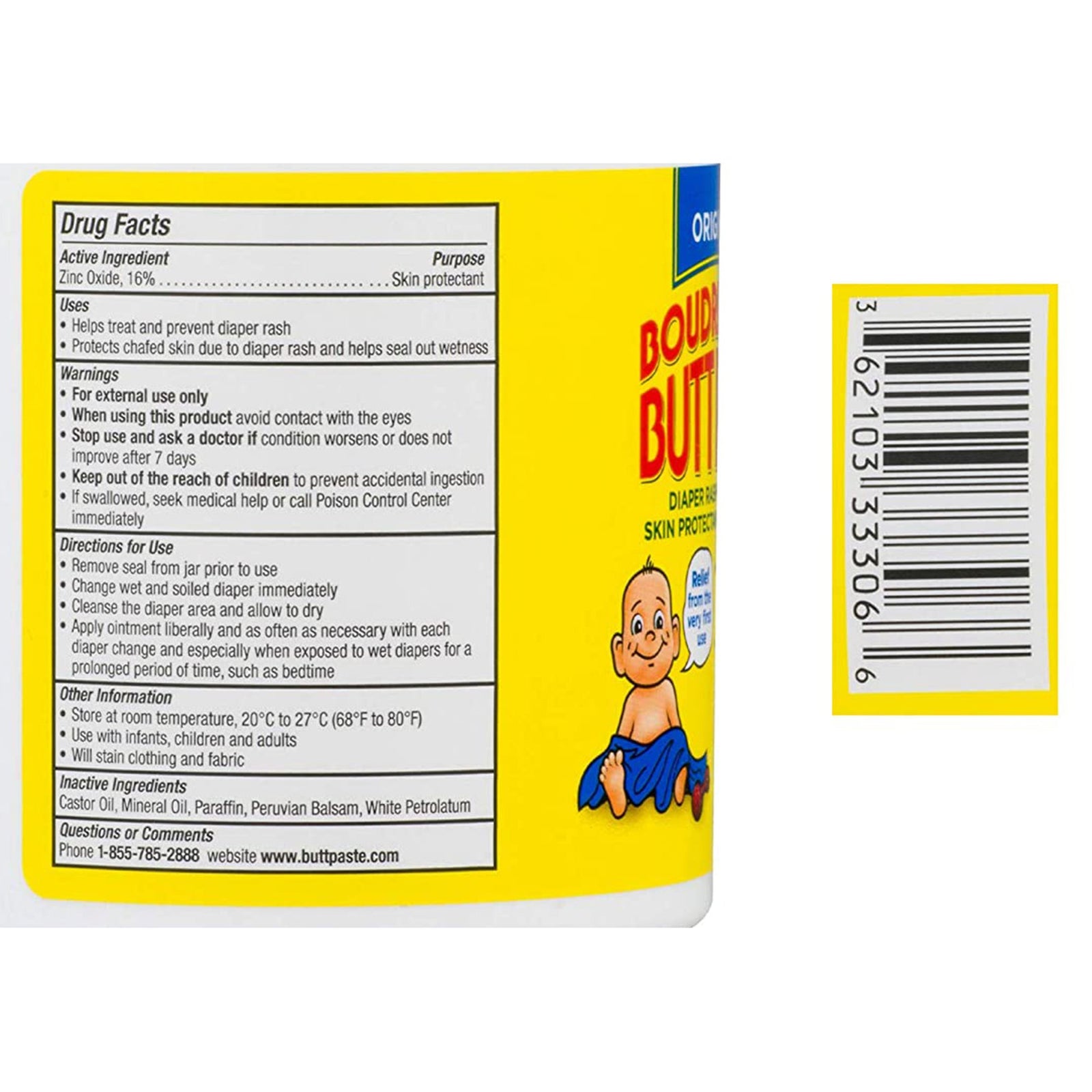 Boudreaux's Butt Paste Diaper Rash Treatment 16 oz. Jar