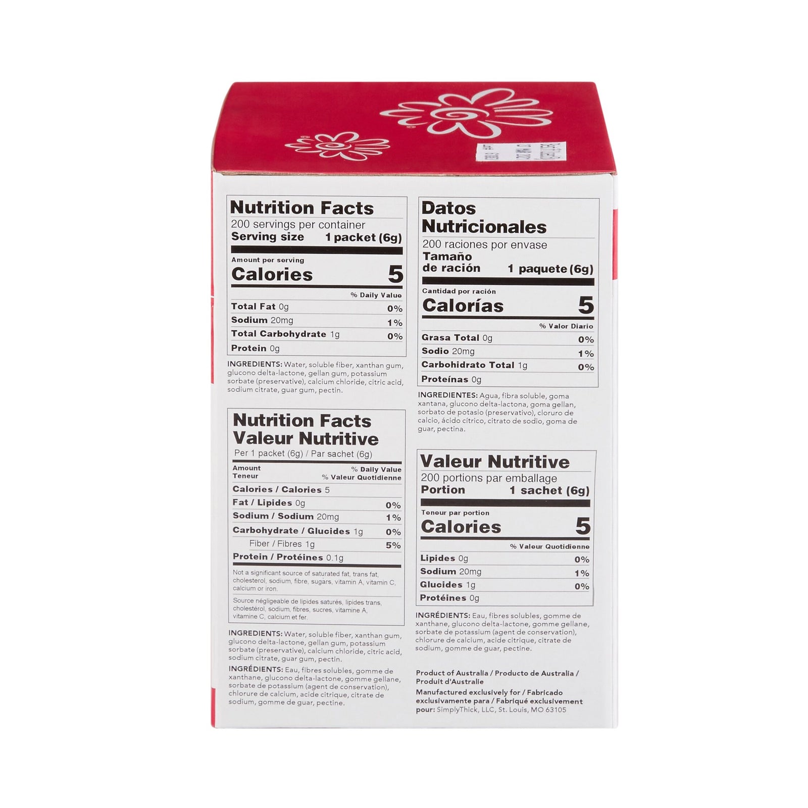 SimplyThick Easy Mix Food And Beverage Thickener