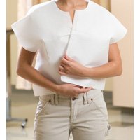 Exam Cape White One Size Fits Most Front / Back Opening Without Closure Unisex