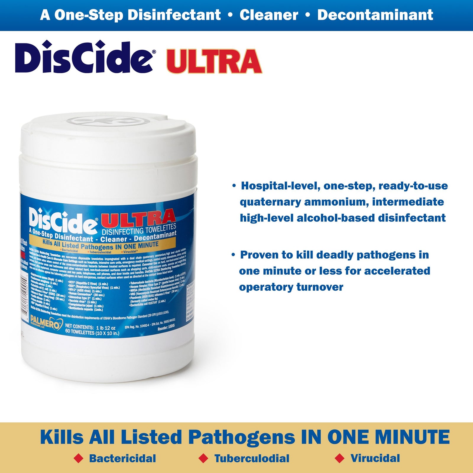 DisCide Ultra Disinfecting Towelettes