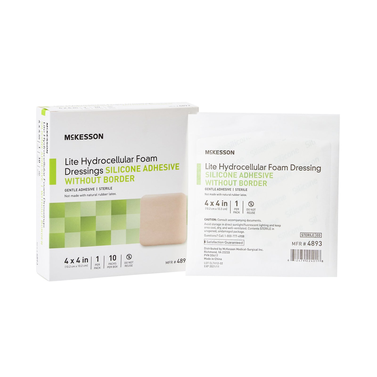 McKesson Lite Thin Silicone Foam Dressing