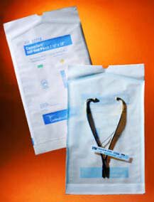 Sterilization Pouch Ethylene Oxide (Eo) Gas / Steam 5-1/4 X 10 Inch Transparent / White Self Seal Paper / Film