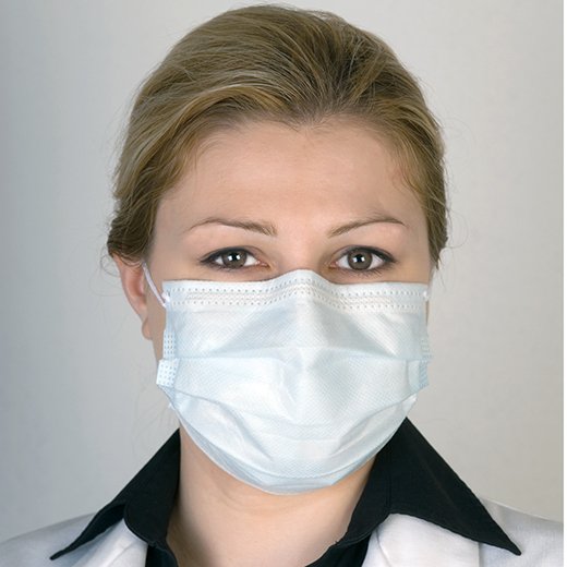 Procedure Mask Pleated Earloops One Size Fits Most Blue Nonsterile Astm Level 2 Adult