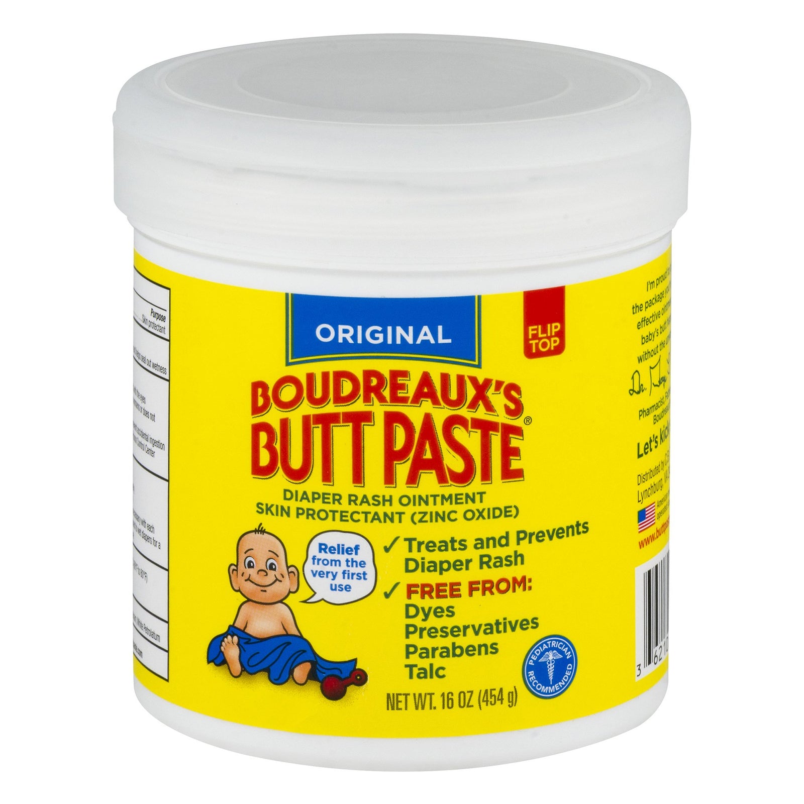 Boudreaux's Butt Paste Diaper Rash Treatment 16 oz. Jar