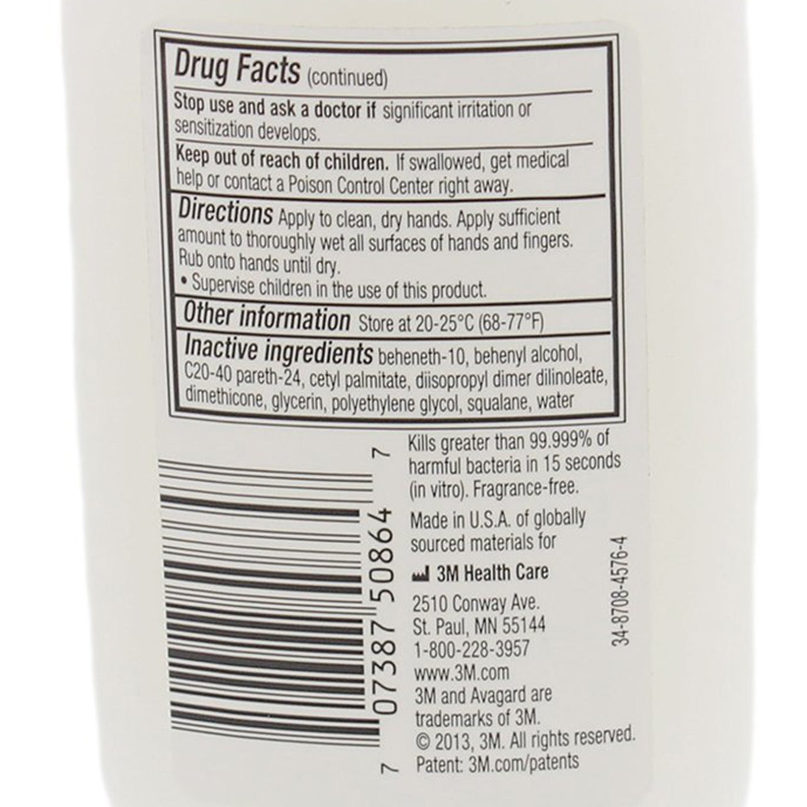 3M AVAGARD D Instant Hand Antiseptic with Moisturizers