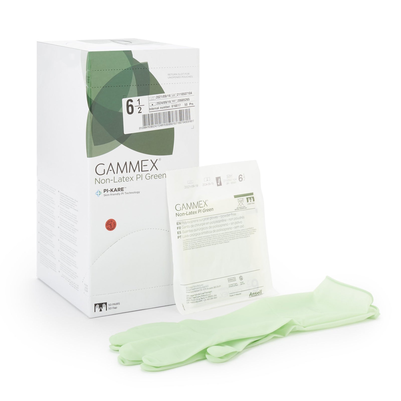 GAMMEX Non-Latex PI Green Surgical Glove