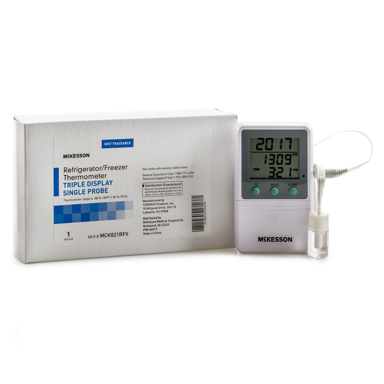 McKesson Digital Refrigerator / Freezer Thermometer With Alarm