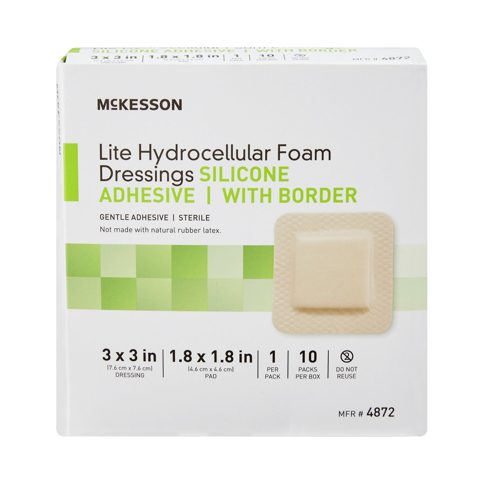McKesson Lite Thin Silicone Foam Dressing