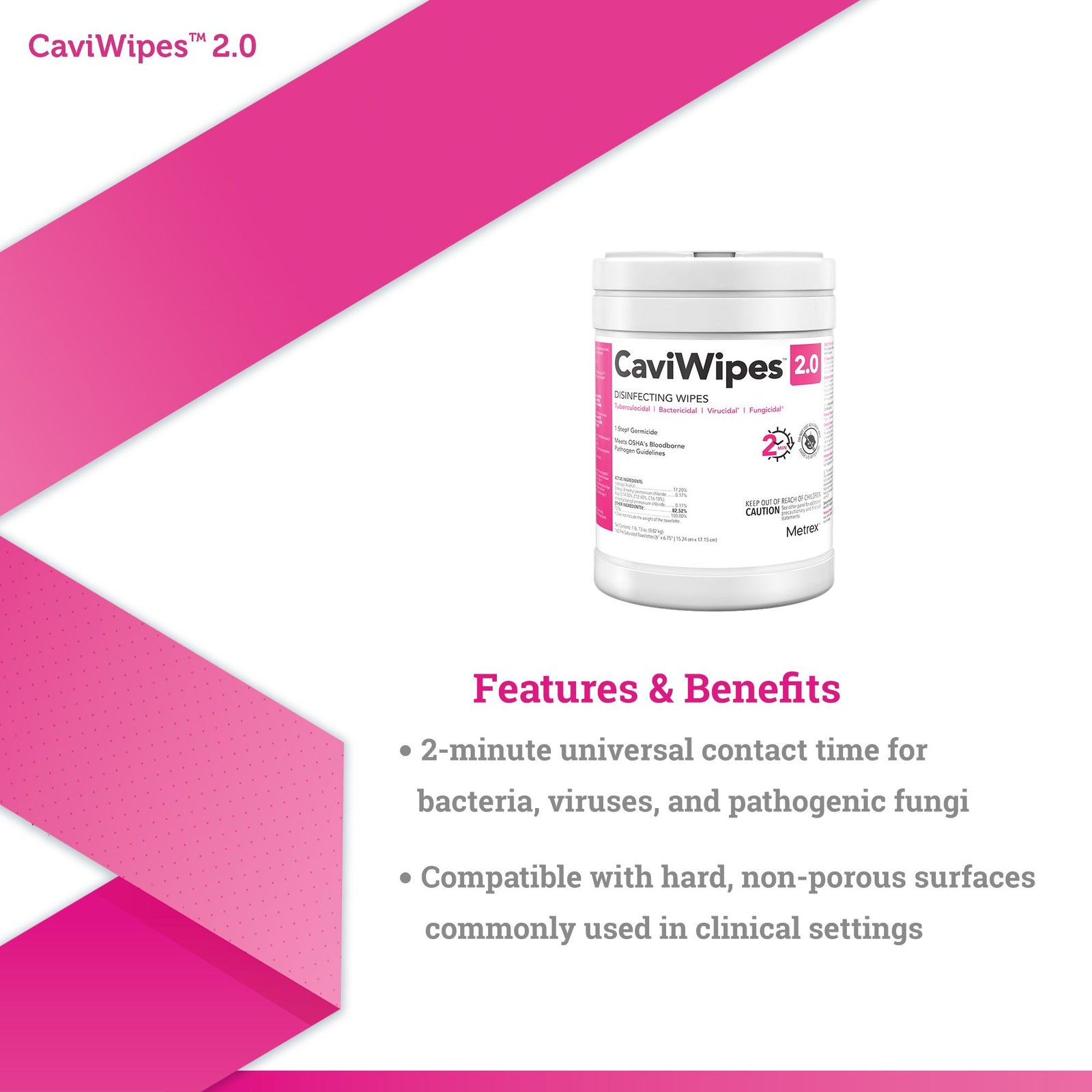 CaviWipes 2.0 Disinfecting Wipes