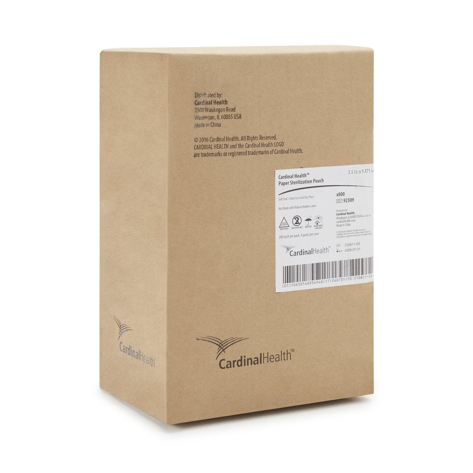 Sterilization Pouch Ethylene Oxide (Eo) Gas / Steam 5-1/4 X 10 Inch Transparent / White Self Seal Paper / Film