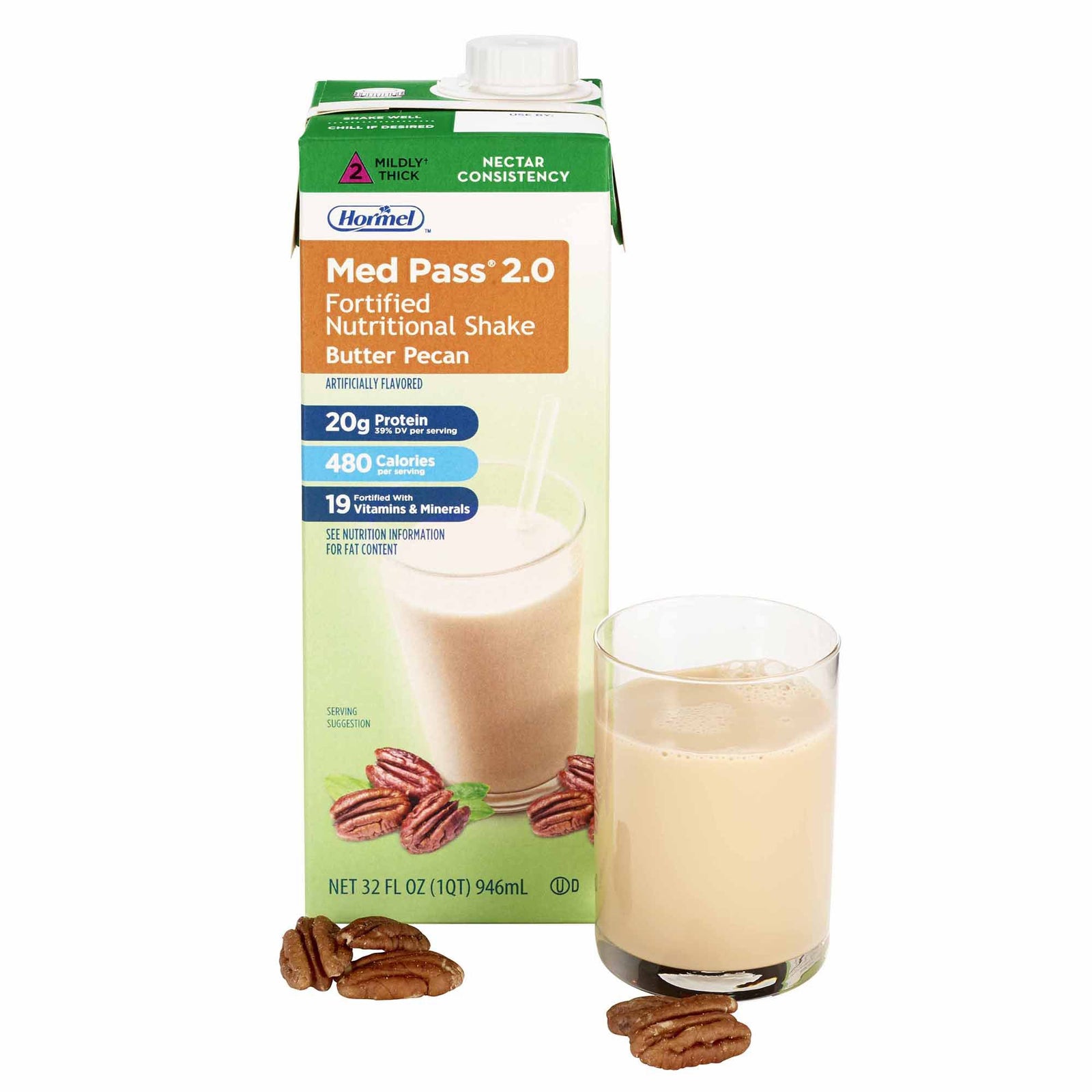 Med Pass® 2.0 Butter Pecan Oral Supplement, 32 oz. Carton