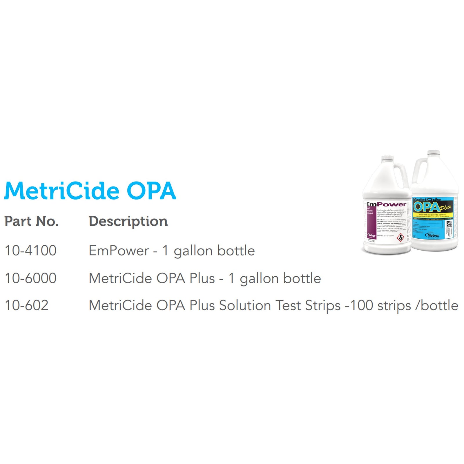 MetriCide OPA Plus Opa High-Level Disinfectant