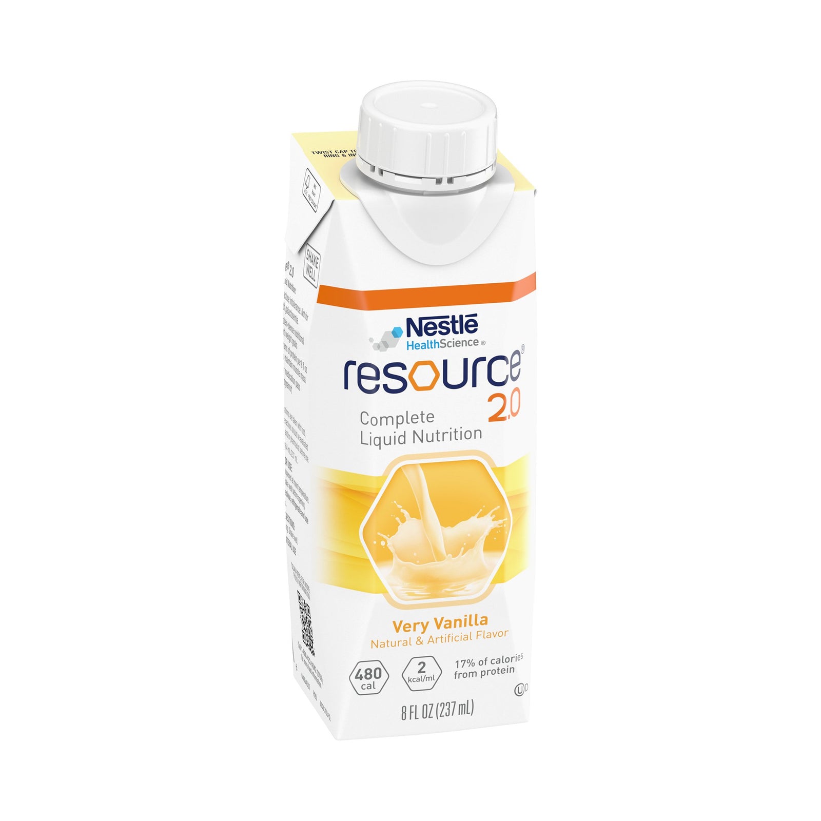 Resource® 2.0 Vanilla Oral Supplement, 8 oz. Carton, 24 per Case