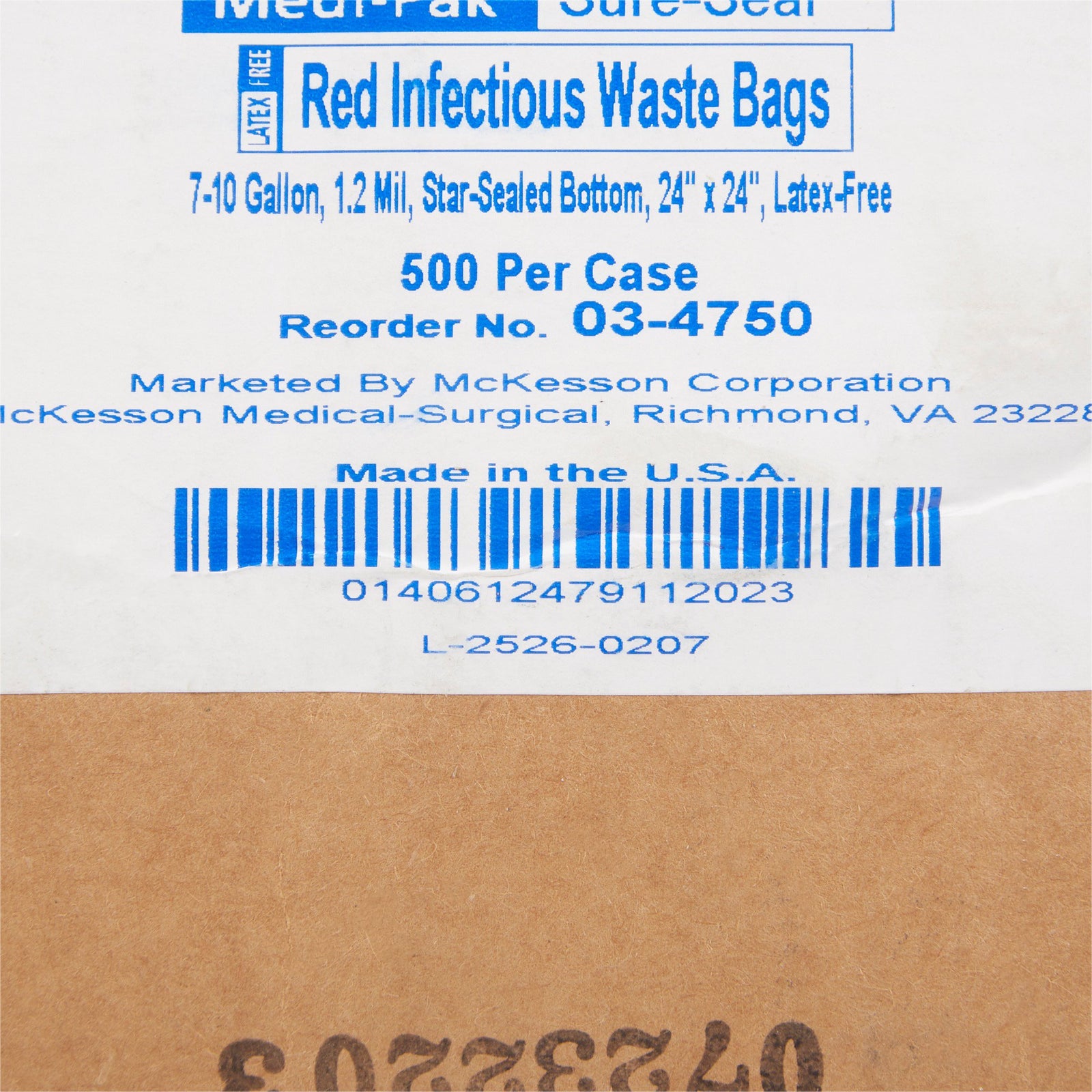 McKesson Infectious Waste Bags (40-45 gal., 30-33 gal., 7-10 gal.) - LLDPE Red