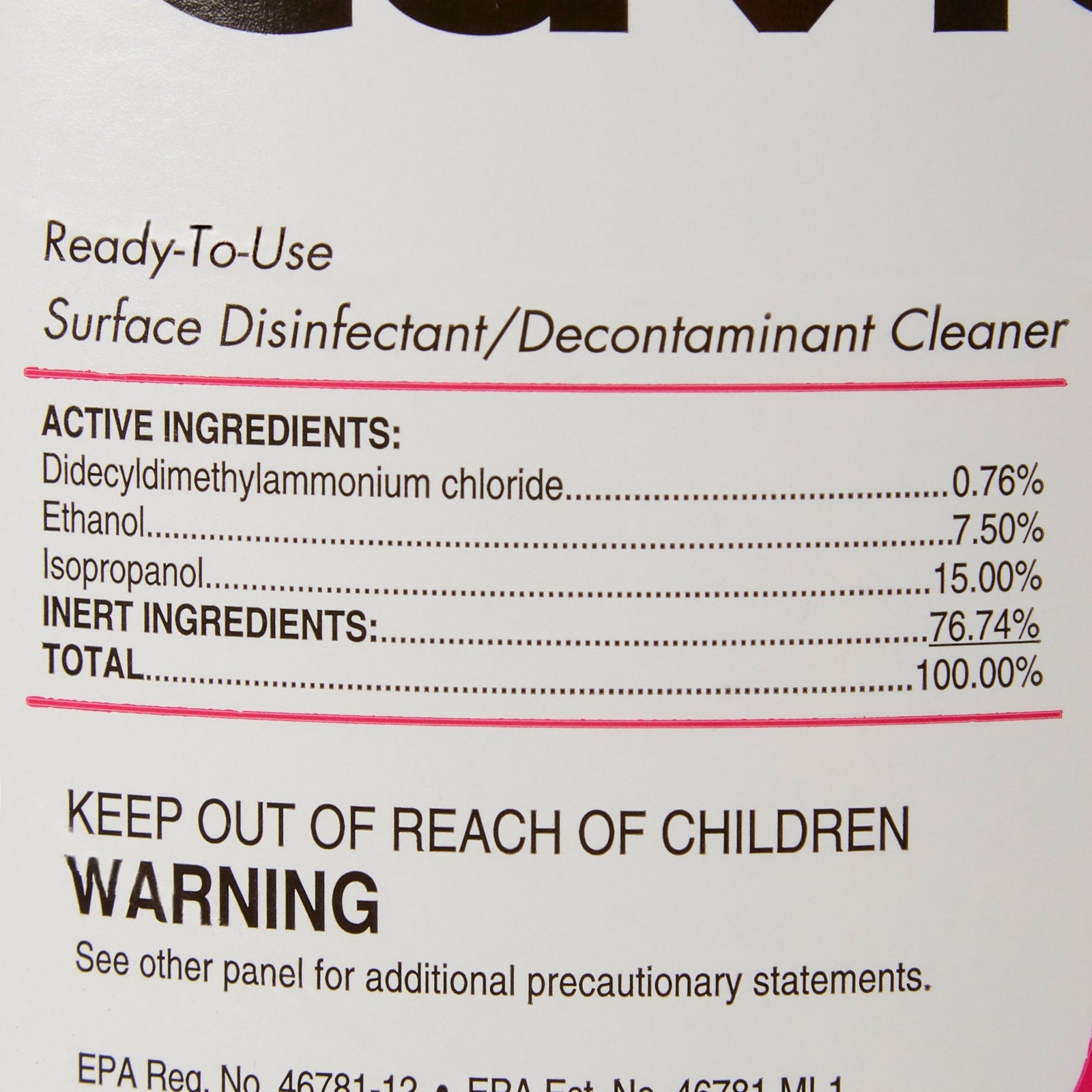 Metrex CaviCide1 Surface Disinfectant Decontaminant Cleaner