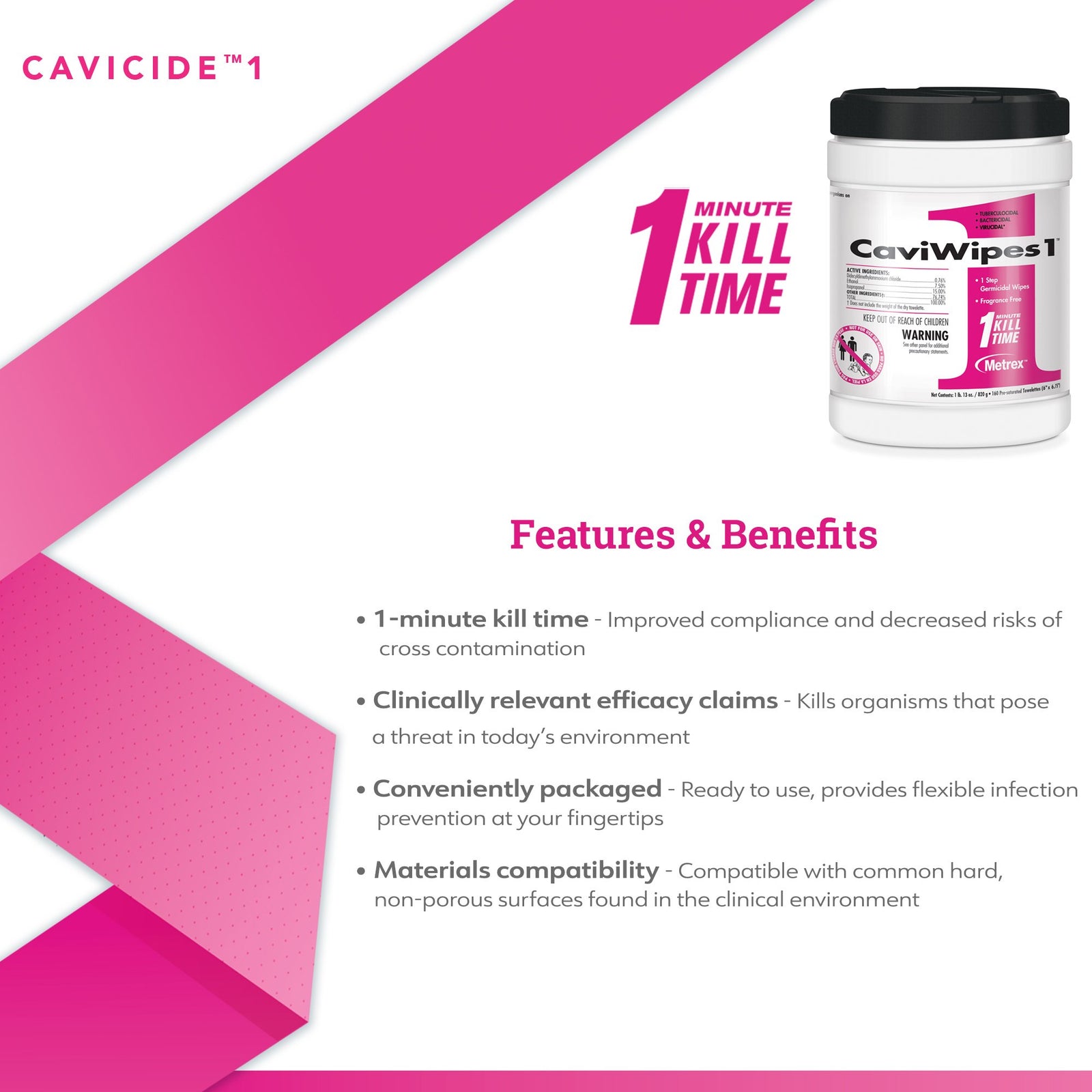 Metrex CaviWipes1 Germicidal Wipes