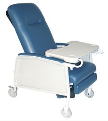 Bariatric Recliner Blue Ridge Vinyl Four 5 Inch Casters With 2 Locks