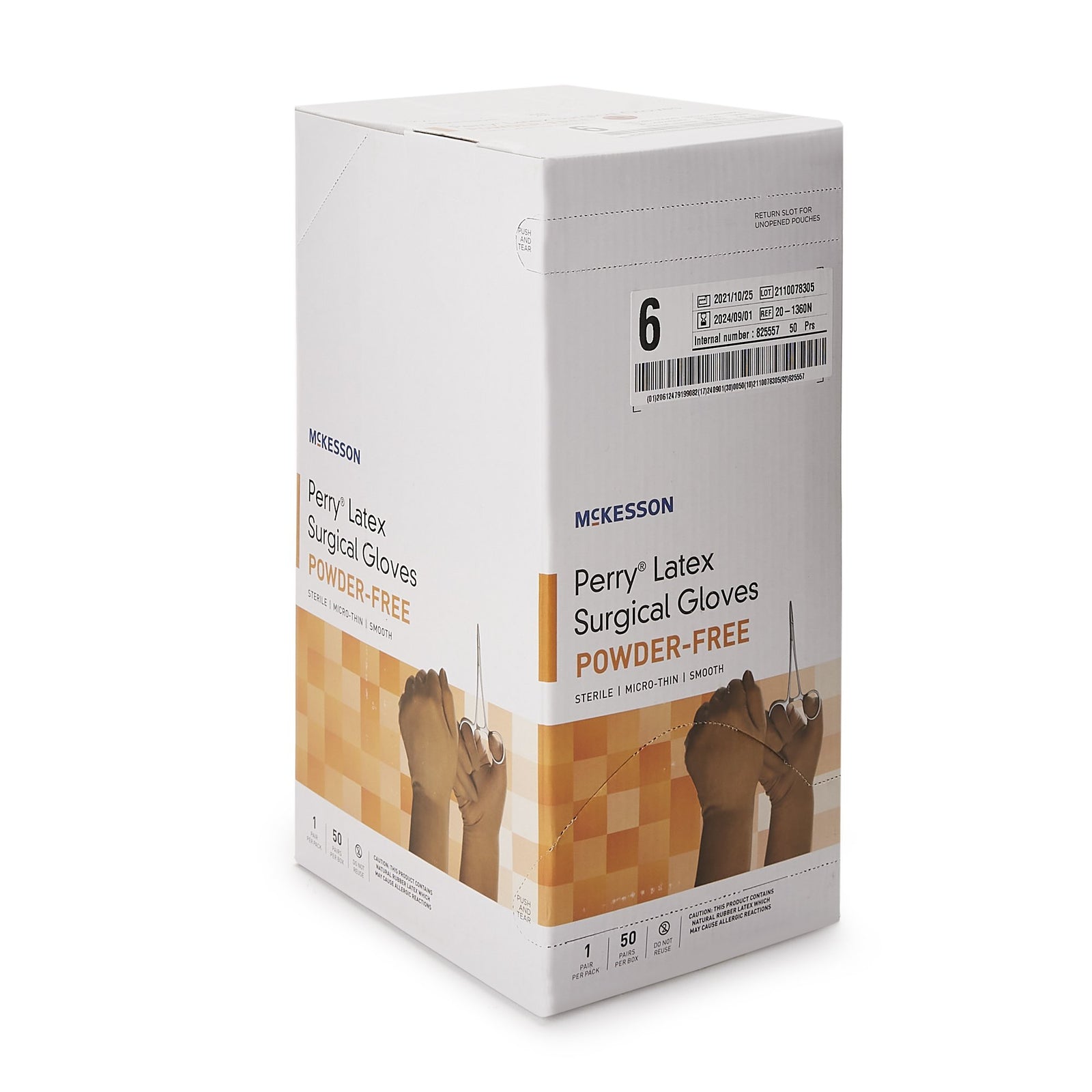 McKesson Perry Latex Standard Cuff Length Surgical Glove