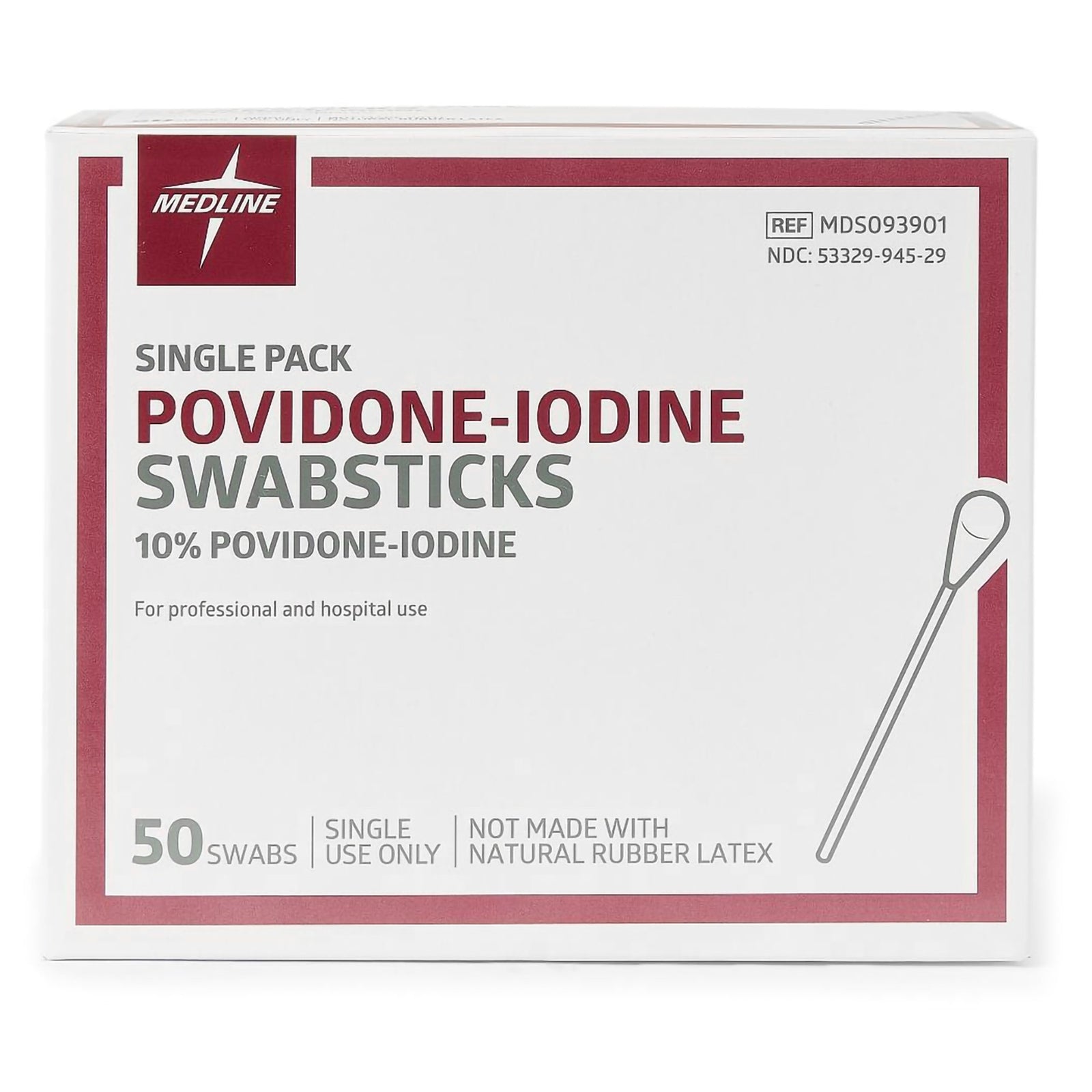 Impregnated Swabstick 10% Strength Povidone-Iodine Individual Packet Nonsterile
