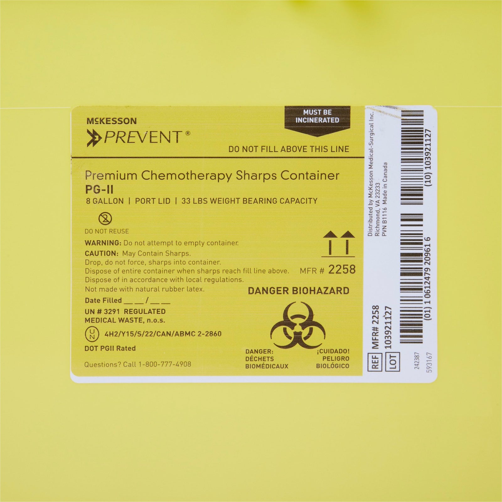 McKesson Prevent Chemotherapy Waste Container