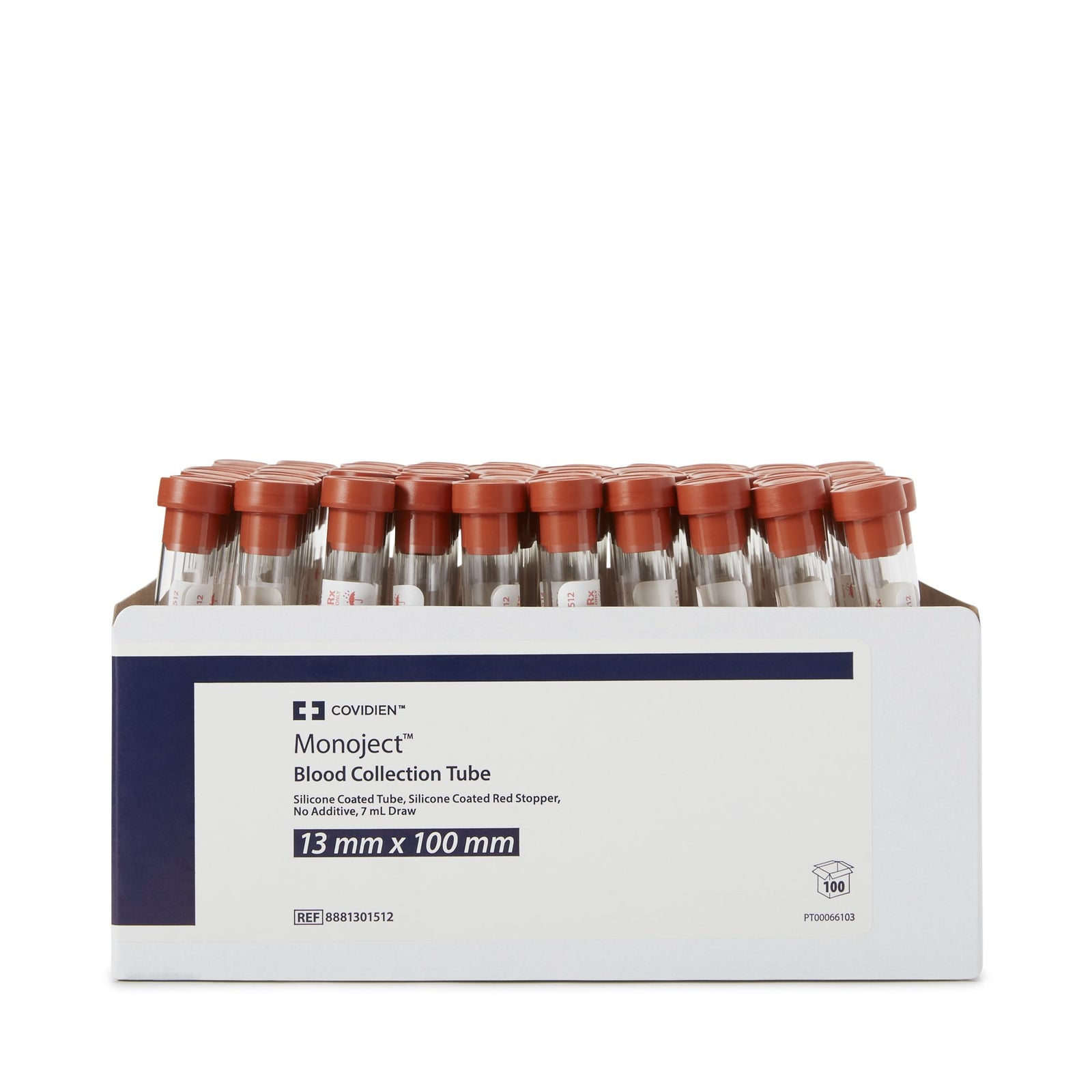 Monoject 7mL Red Glass Serum Tube 13x100mm