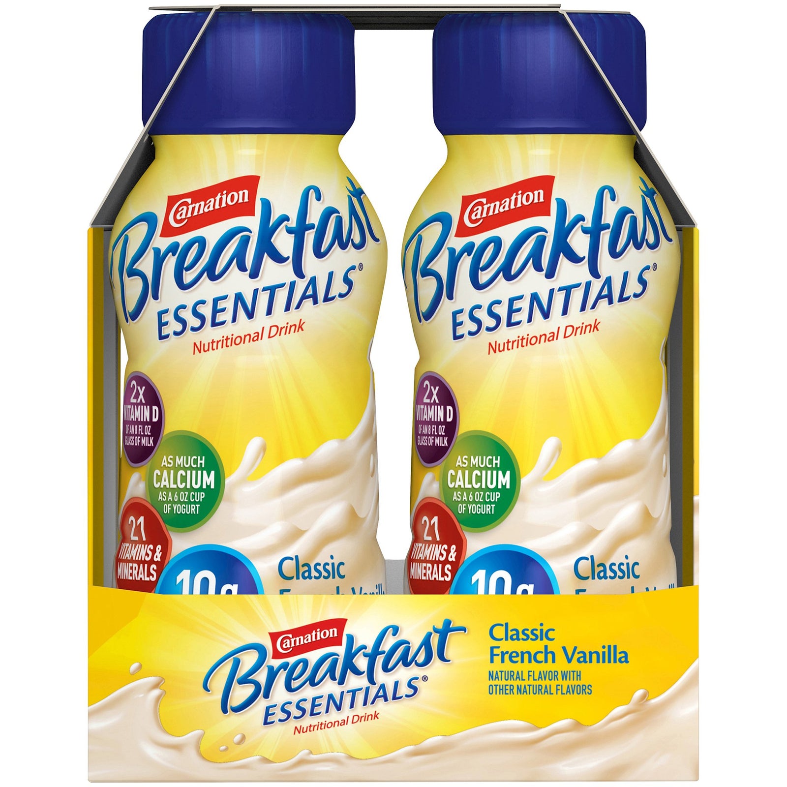 Nestle Healthcare Nutrition Carnation Breakfast Essentials, 240 Calories, Classic French Vanilla, 8 oz
