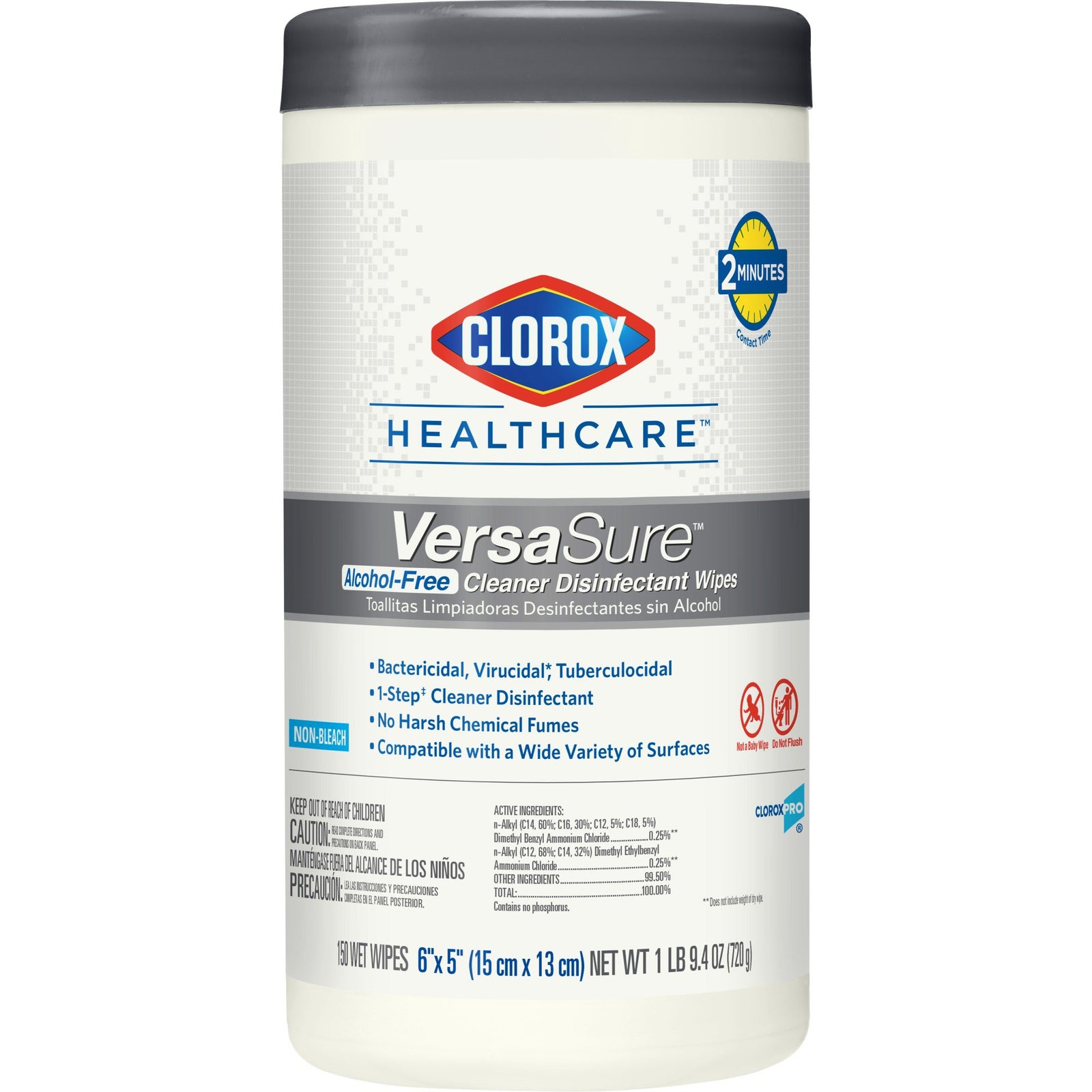 Clorox Healthcare VersaSure Alcohol-Free Cleaner Disinfectant Wipes