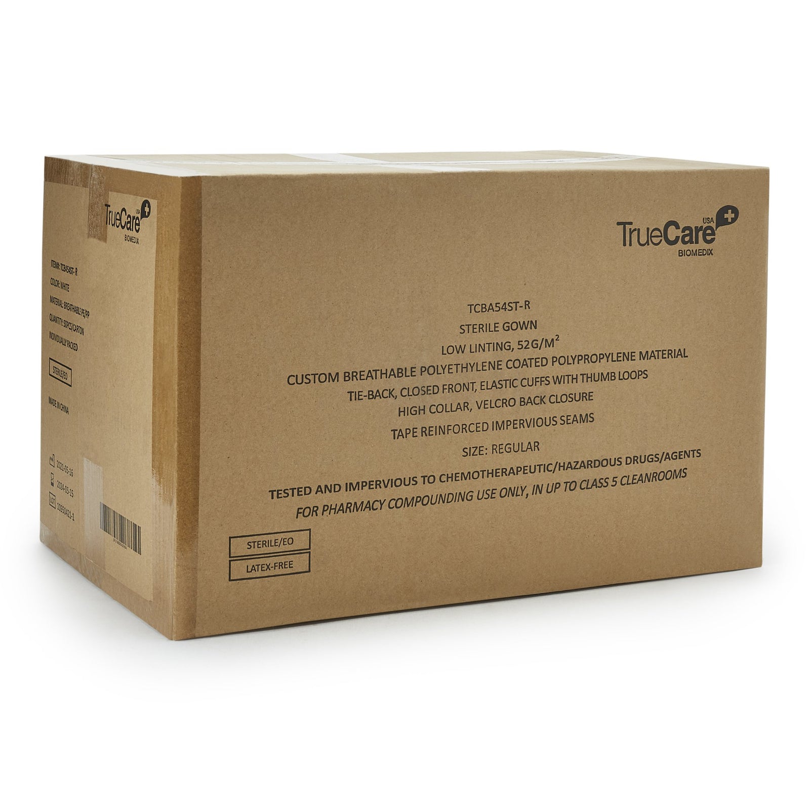 Chemotherapy Procedure Gown One Size Fits Most White Sterile Astm F739-12 Disposable