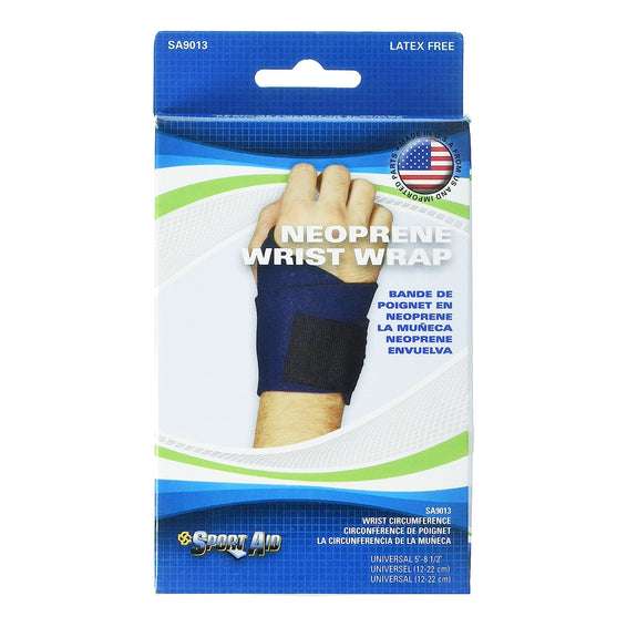 Wrist Support Wraparound Neoprene / Rubber Left Or Right Hand Blue One Size Fits Most