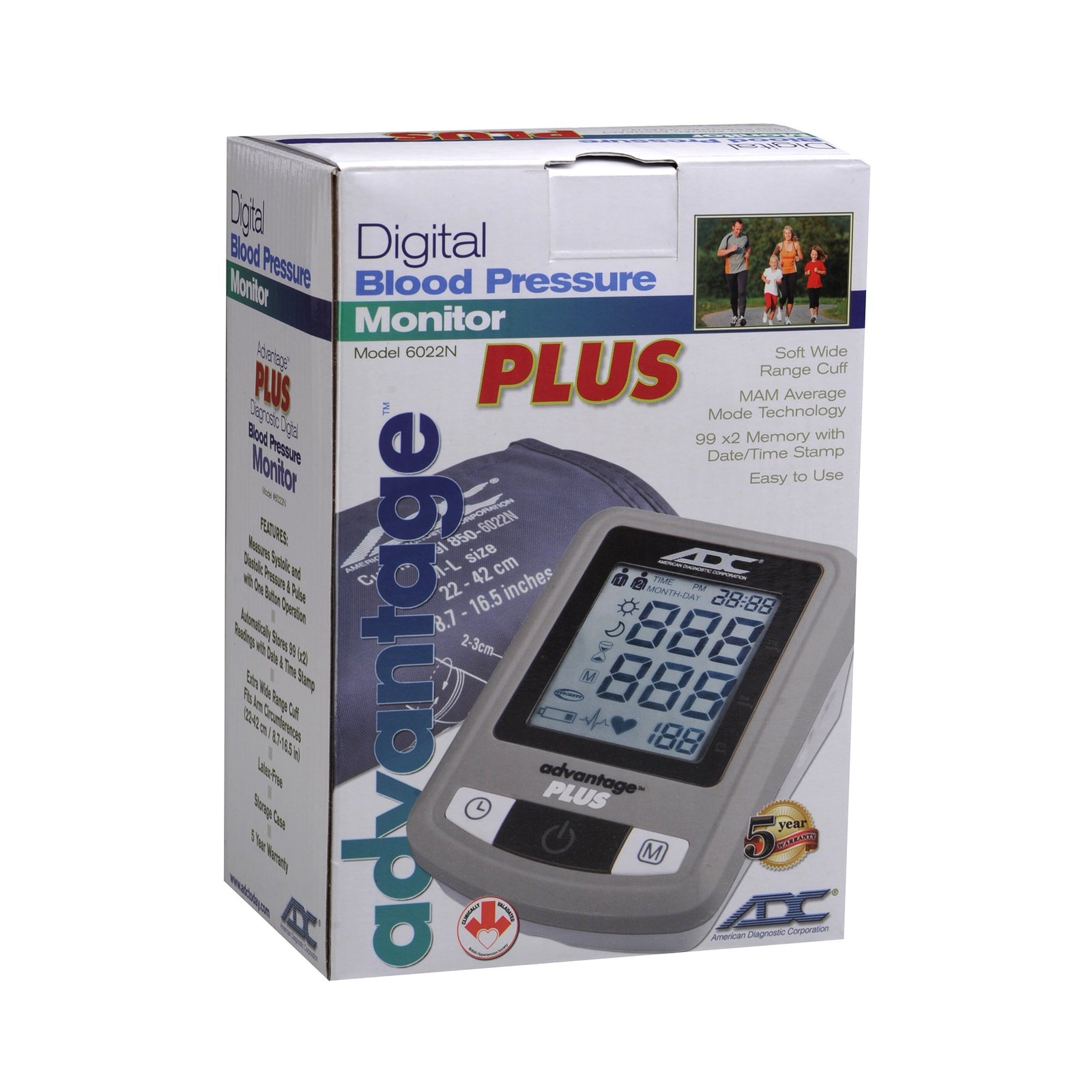 Advantage Plus 6022N Series Home Automatic Digital Blood Pressure Monitor