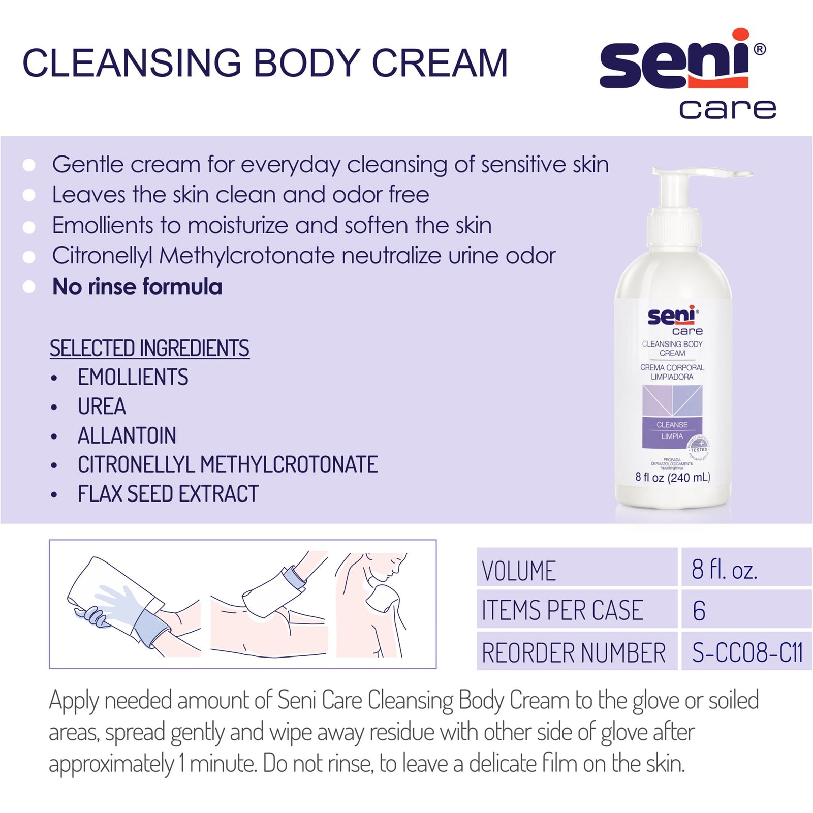 Seni Care Rinse-Free Body Wash