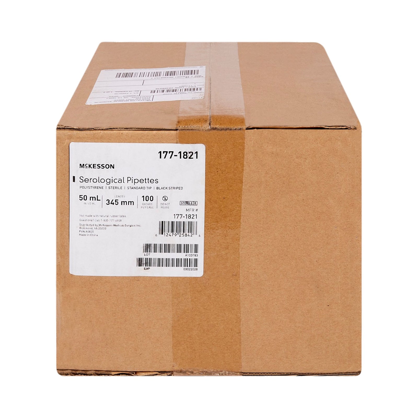 McKesson Serological Pipettes: 5/10/50 mL, 0.1/0.5 mL, Sterile, -2.5/+9 mL Graduations