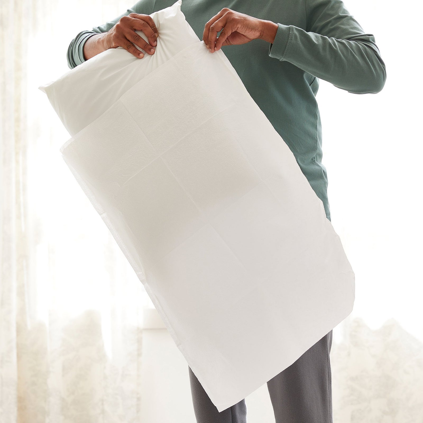 McKesson White Tissue/Poly Pillowcase