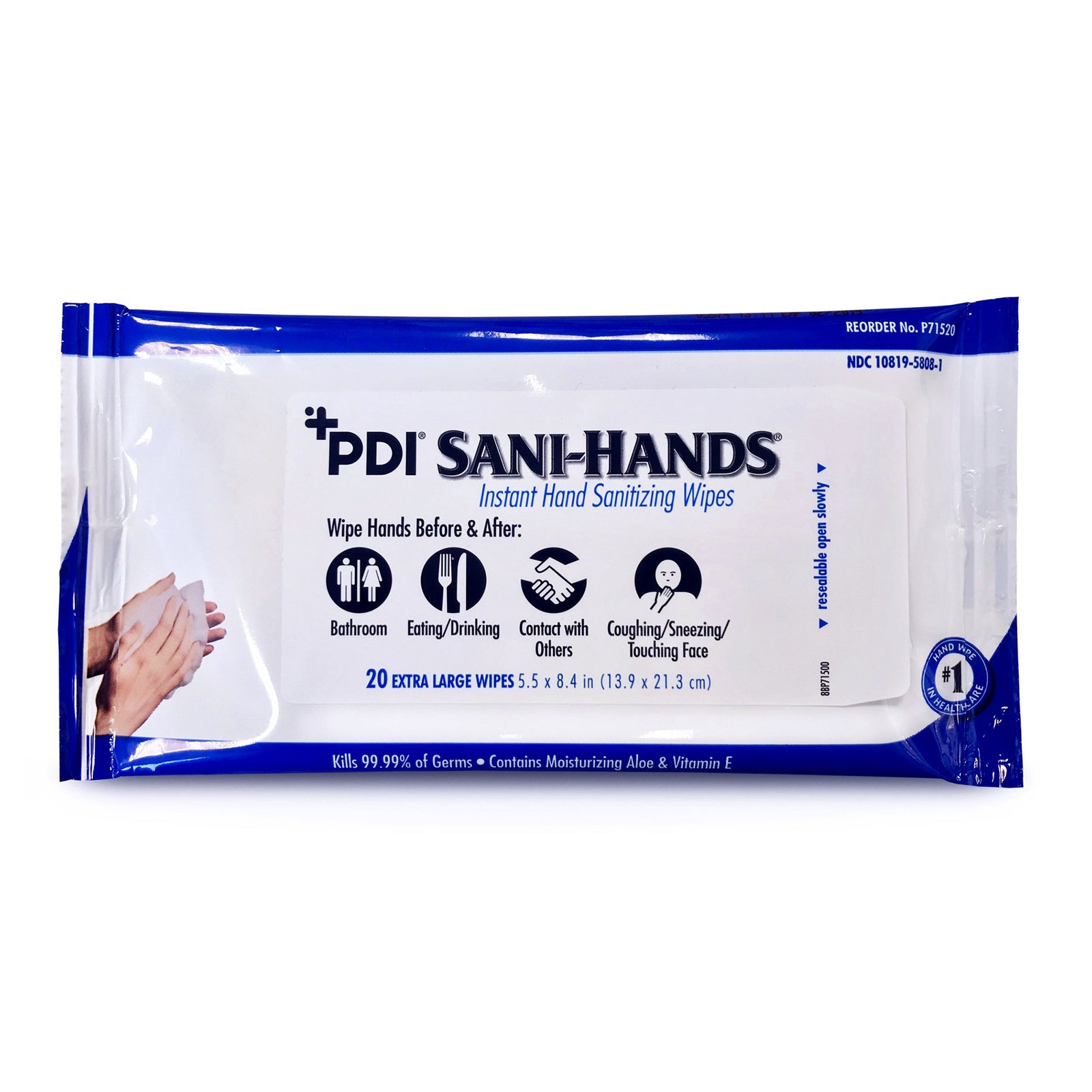 PDI Sani-Hands Instant Hand Sanitizing Wipes