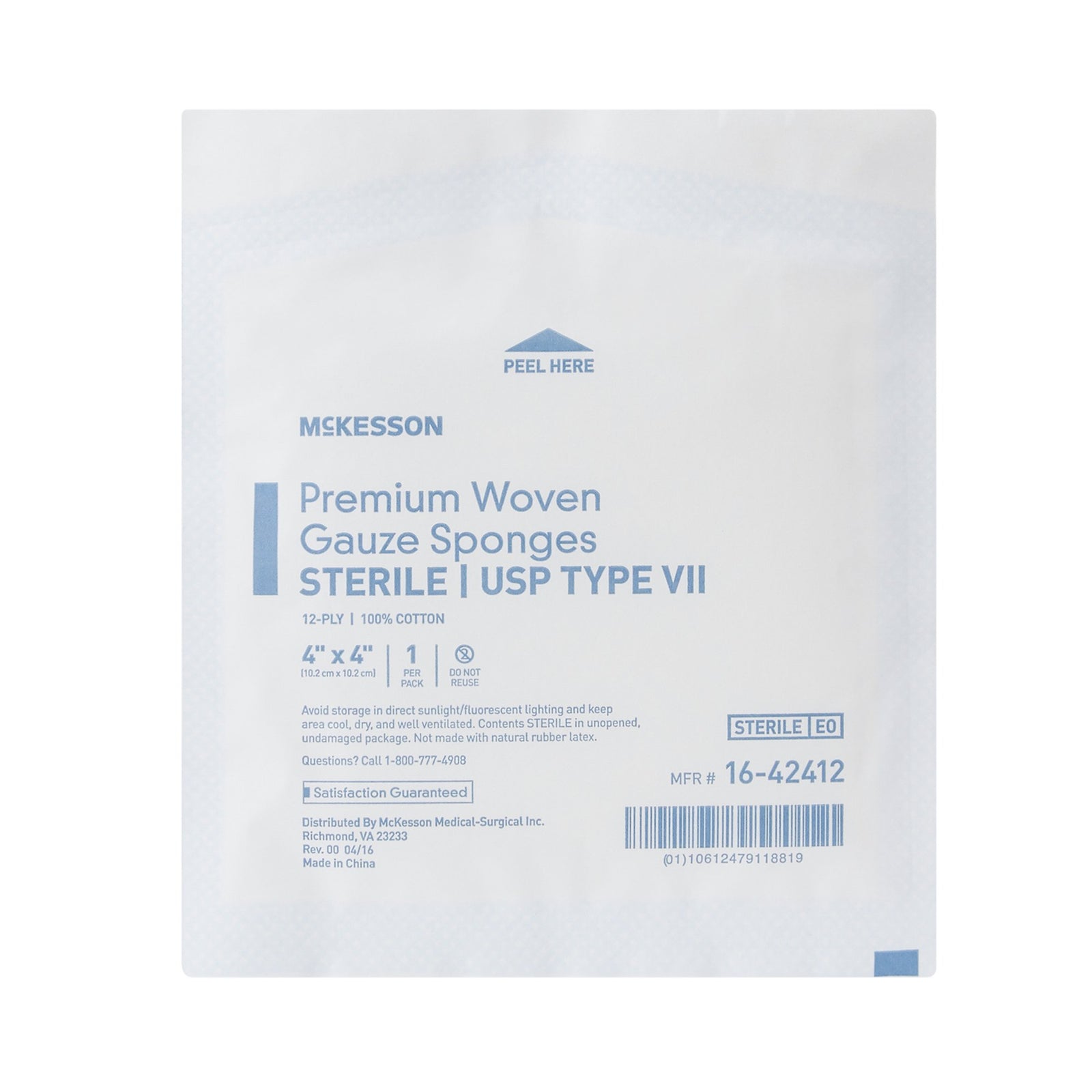 McKesson NonSterile USP Type VII Gauze Sponge