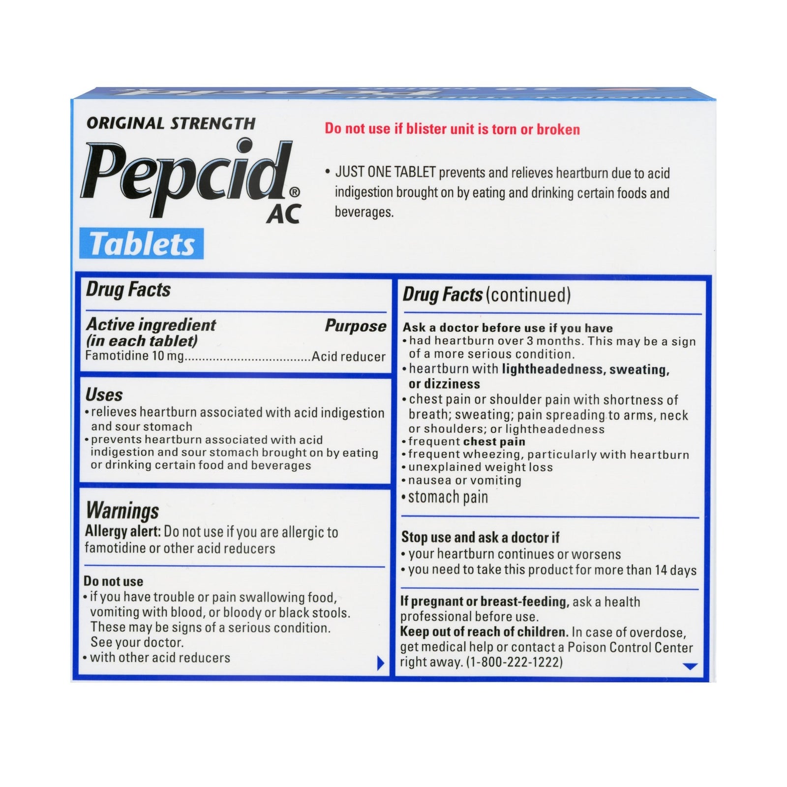 Pepcid AC Original Strength Acid Reducer