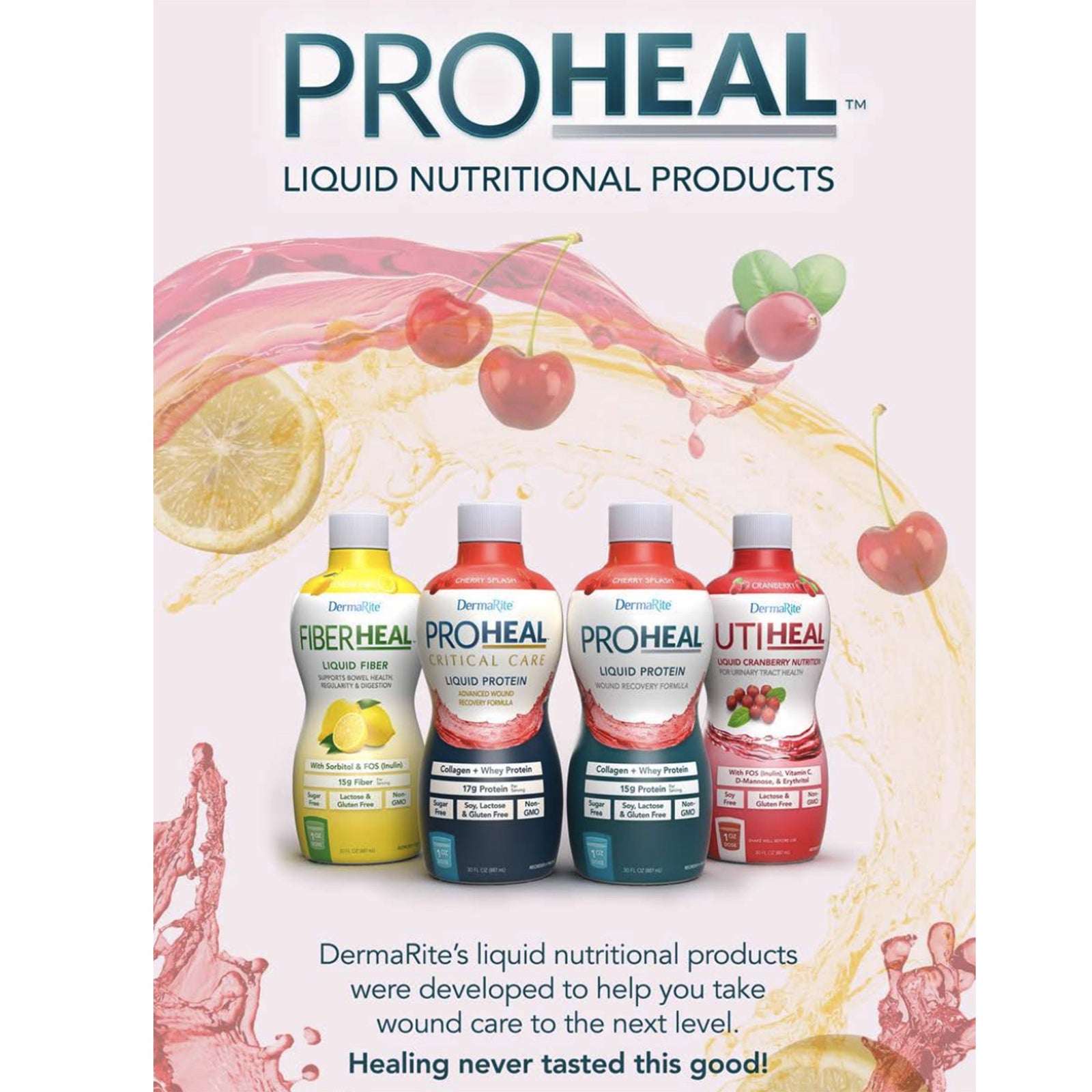 ProHeal™ Cherry Splash Oral Protein Supplement, 30 oz. Bottle